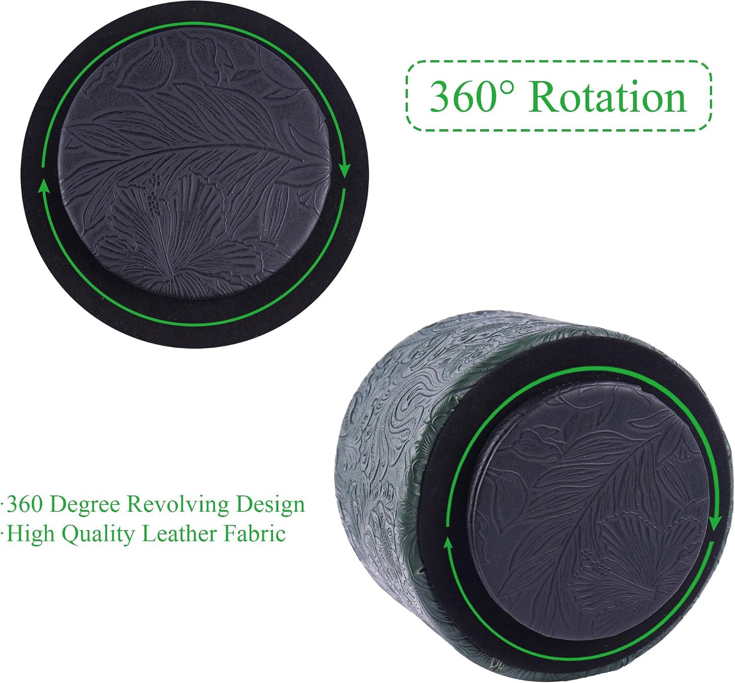 Remote Control Holder / 1-carved Cooper Green / 360 Degree Rotation
