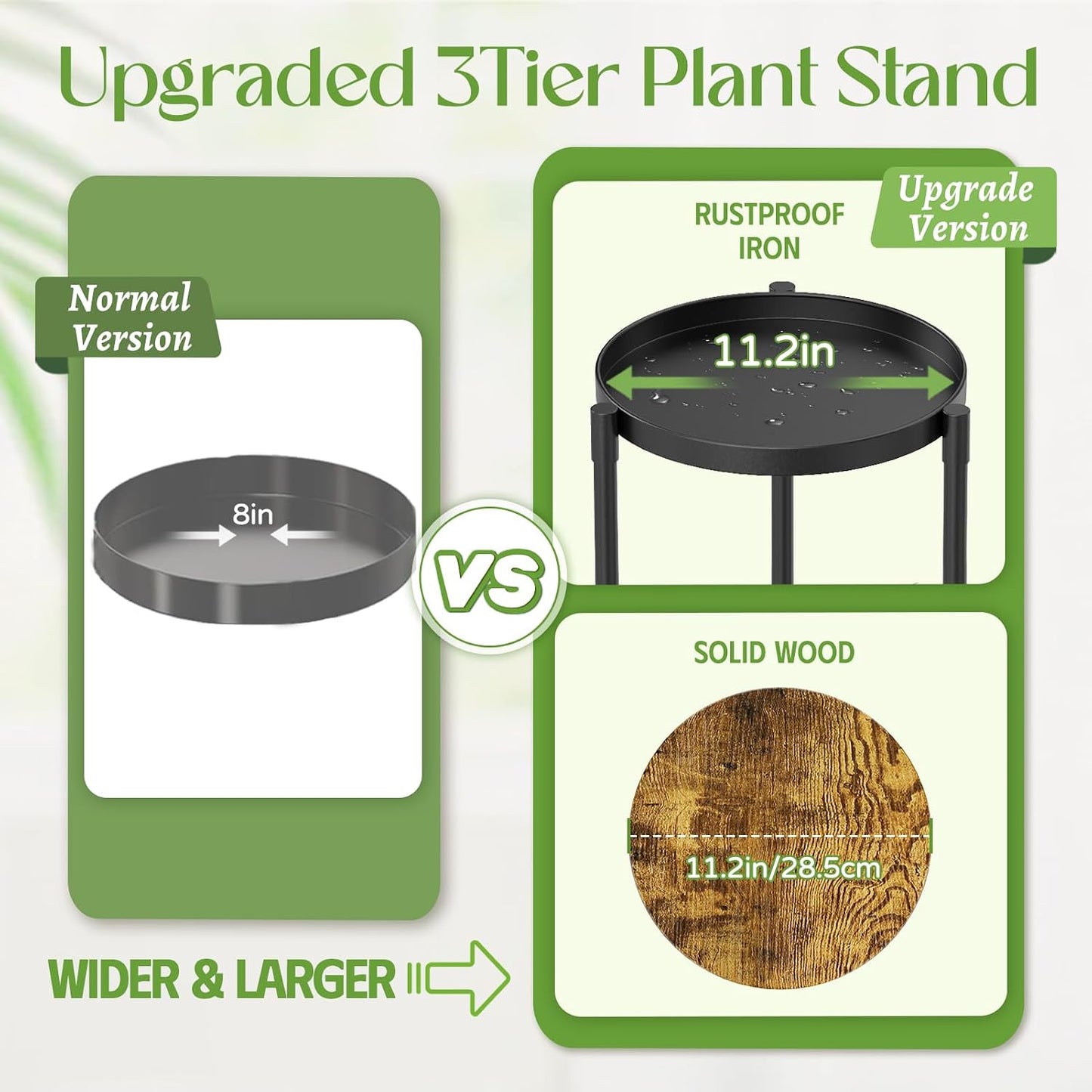 iDavosic.ly 3 Tier Corner Metal Plant Stand Indoor, 34 In Tall, Black Brown | Vertical Outdoor Flower Display Holder