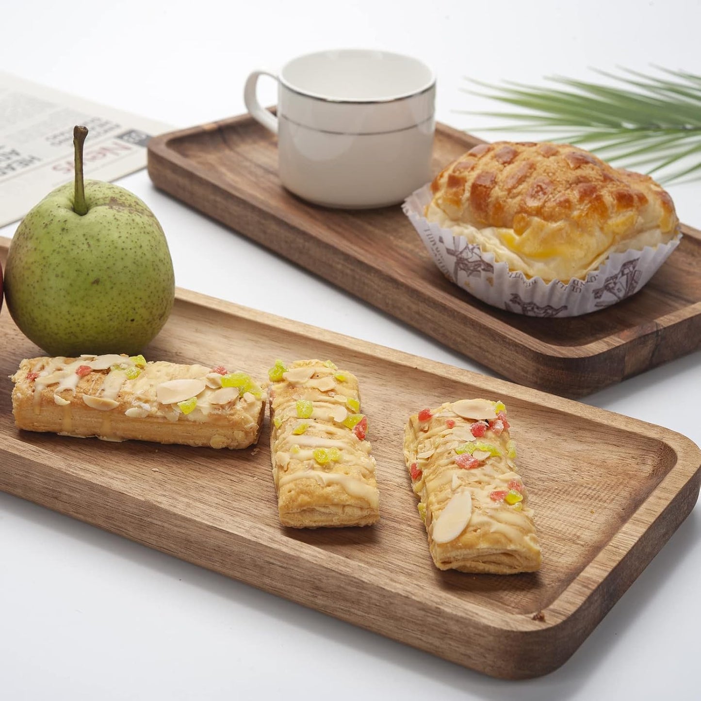 Acacia Wood Counter Tray / 11.8 x 5.5 x 0.8