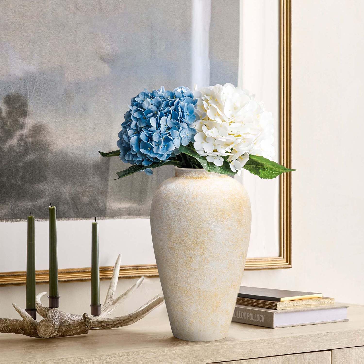 Rustic Decorative Vases / Farmhouse Cream-9.2 / 9.2 Inch