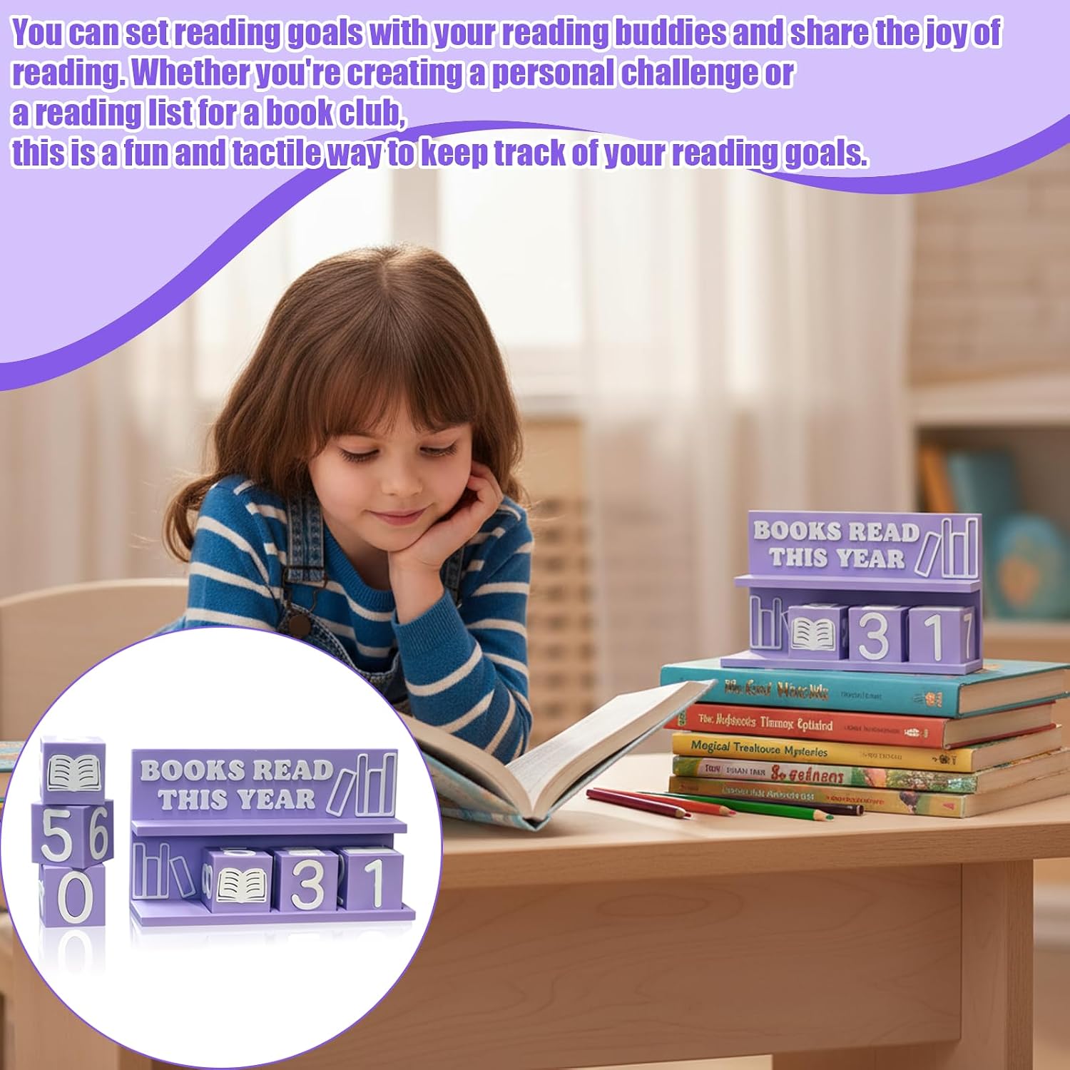 Books Read This Year Counter / Purple