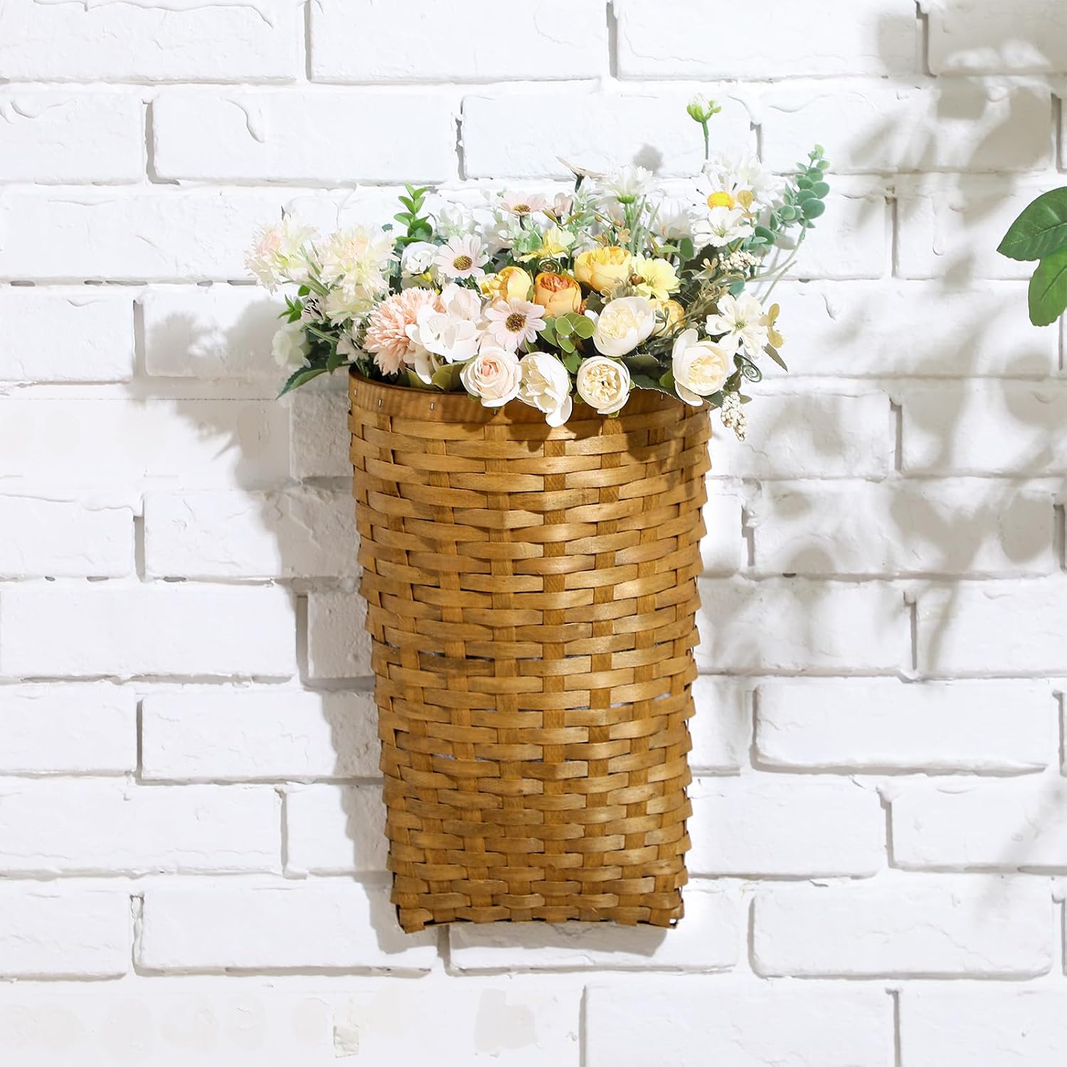 Front Door Basket Woven Wall Hanging Basket Hanging Storage Decor Farmhouse Decor / 15.5 x 10 x 7.5