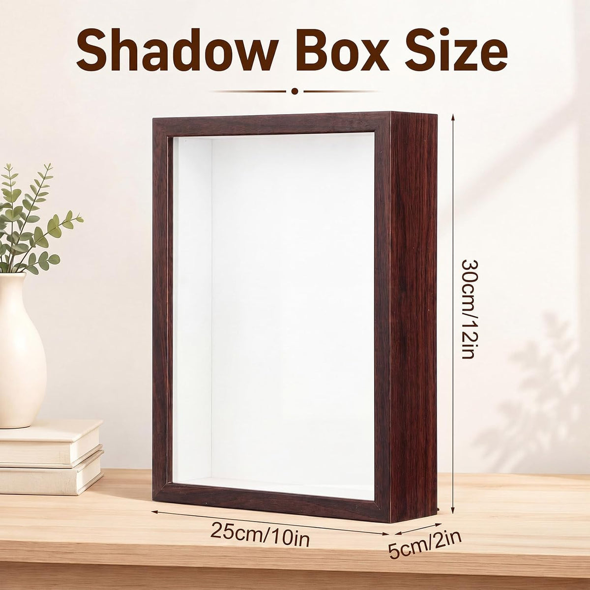 4 Pack 10x12 Shadow Box Frame Display Cases Wood Deep Shadow Box with Soft Felt Back for Memorabilia Wedding Bouquet