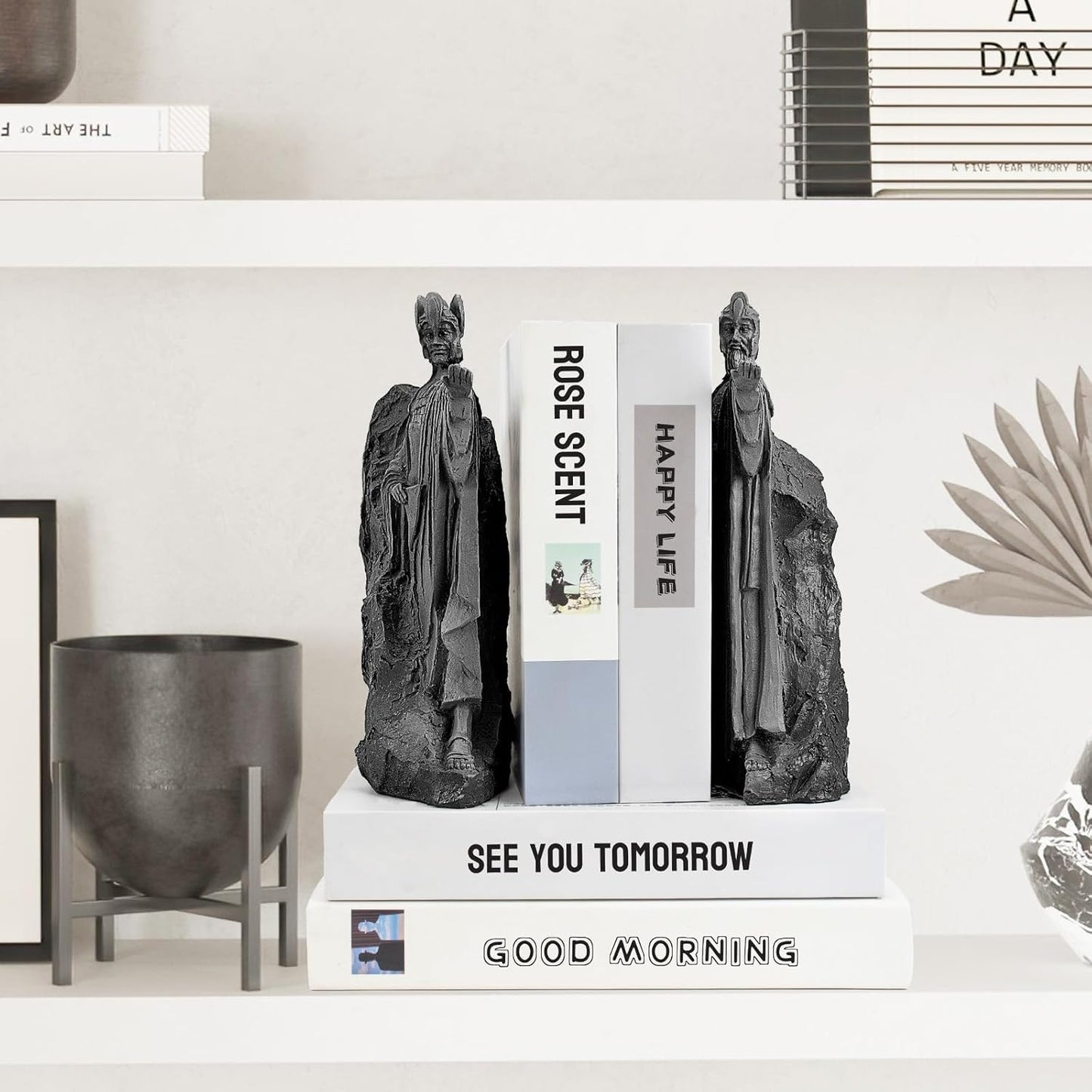 Bookends Height " Book Ends Decor Merchandise Resin / 9.5 Inch