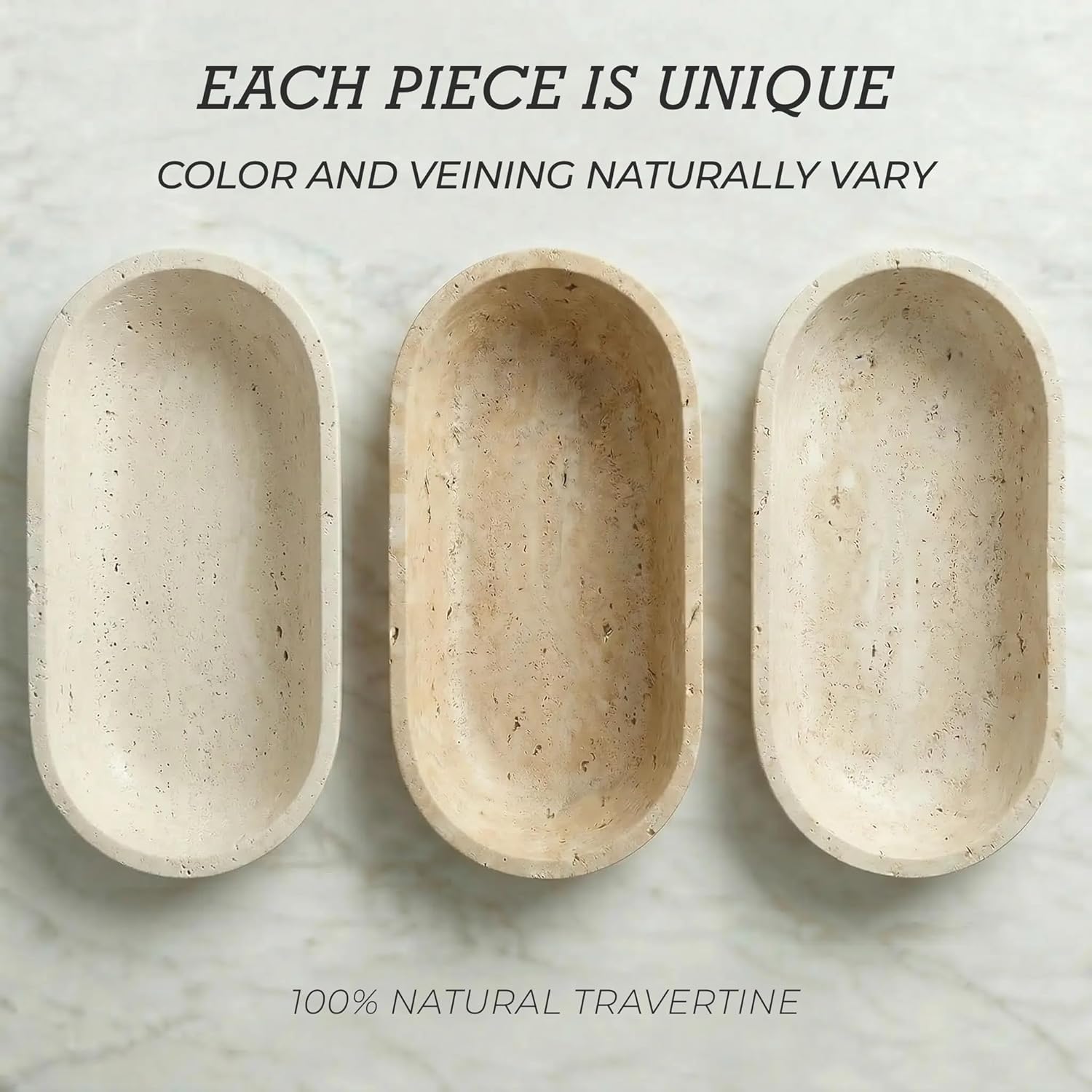 Stand / Travertine Fruit Bowl / Natural
