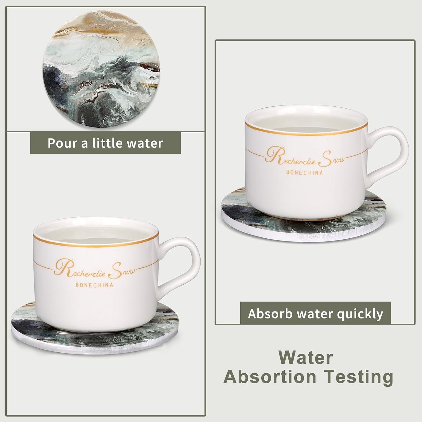 Holders / Coasters / Black / Set of 6