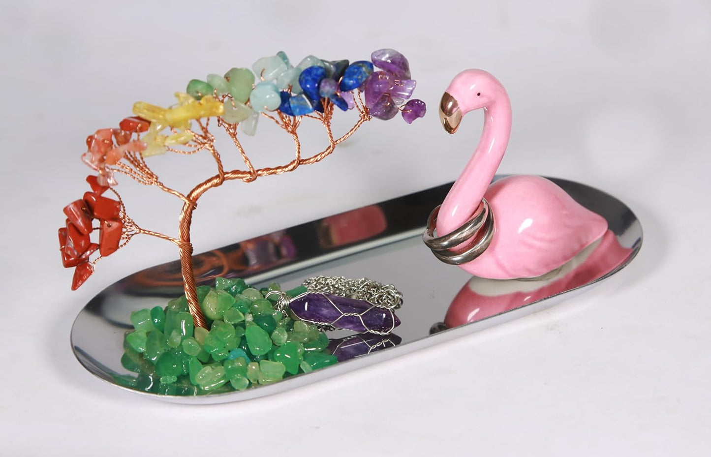 Ring Holder for Jewelry / Flamingo / Blue