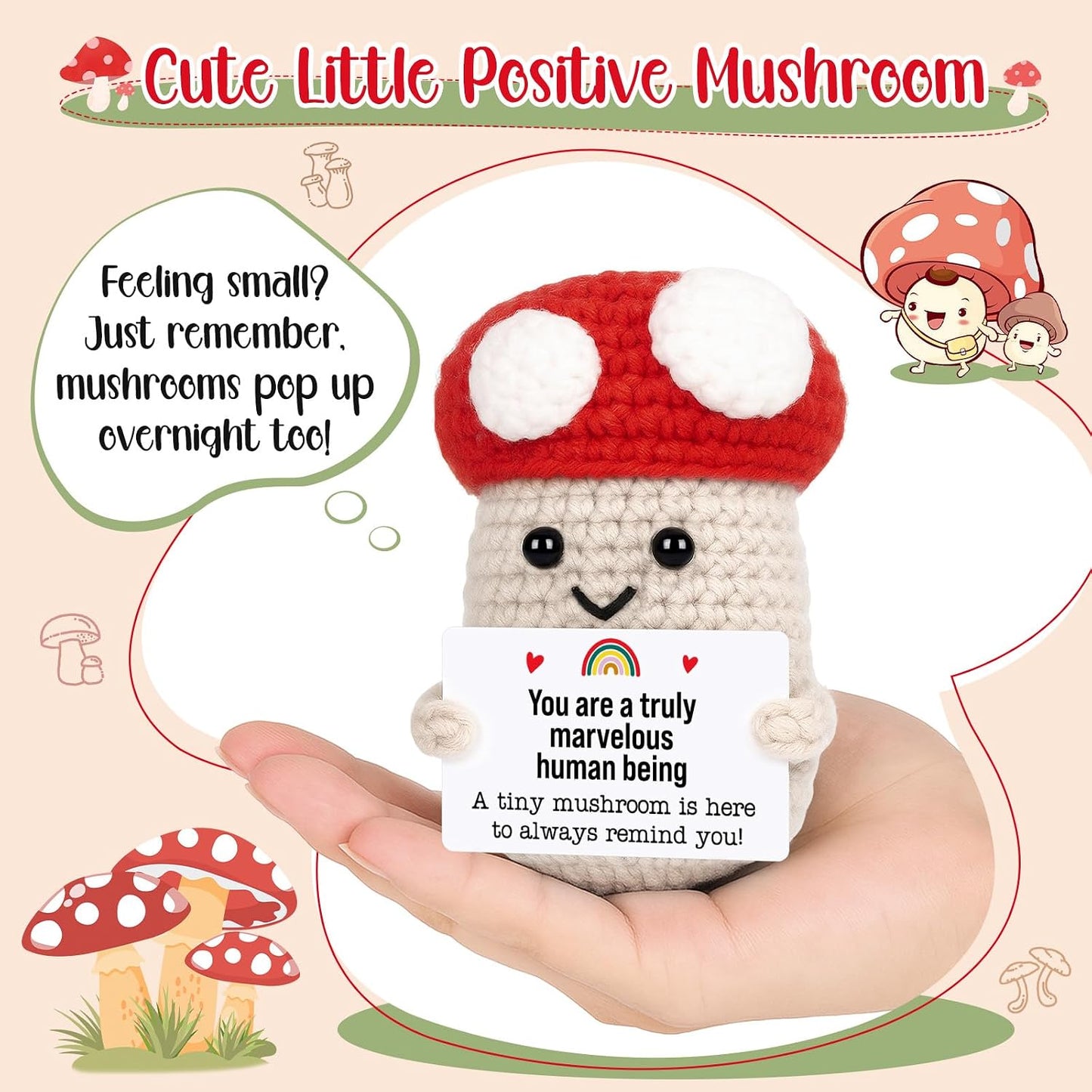 Positive Mushroom Decor Gift for Women Men / Truly Marvelous