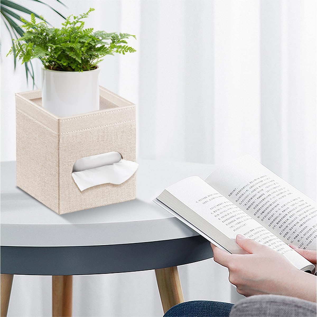 Modern Decorative Tissue Holder / Beige