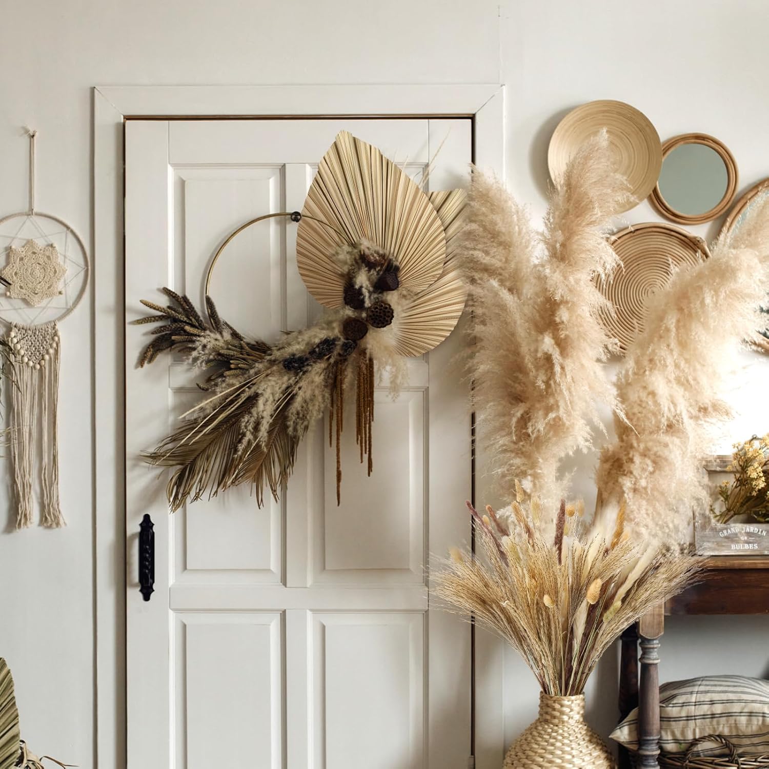 Boho Dried Pampas Grass Decor Bulk / Set of 105