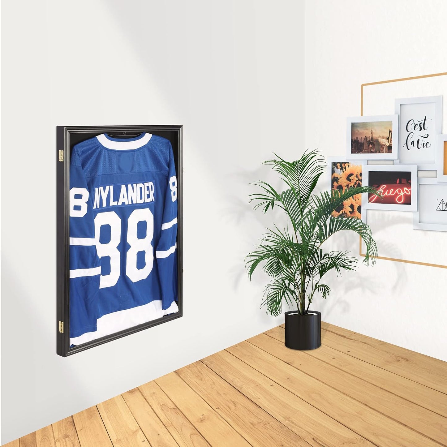 Pro Collector's Jersey Display Case Frame Shadow Box with 98% UV Protection for Baseball Basketball Football Soccer
