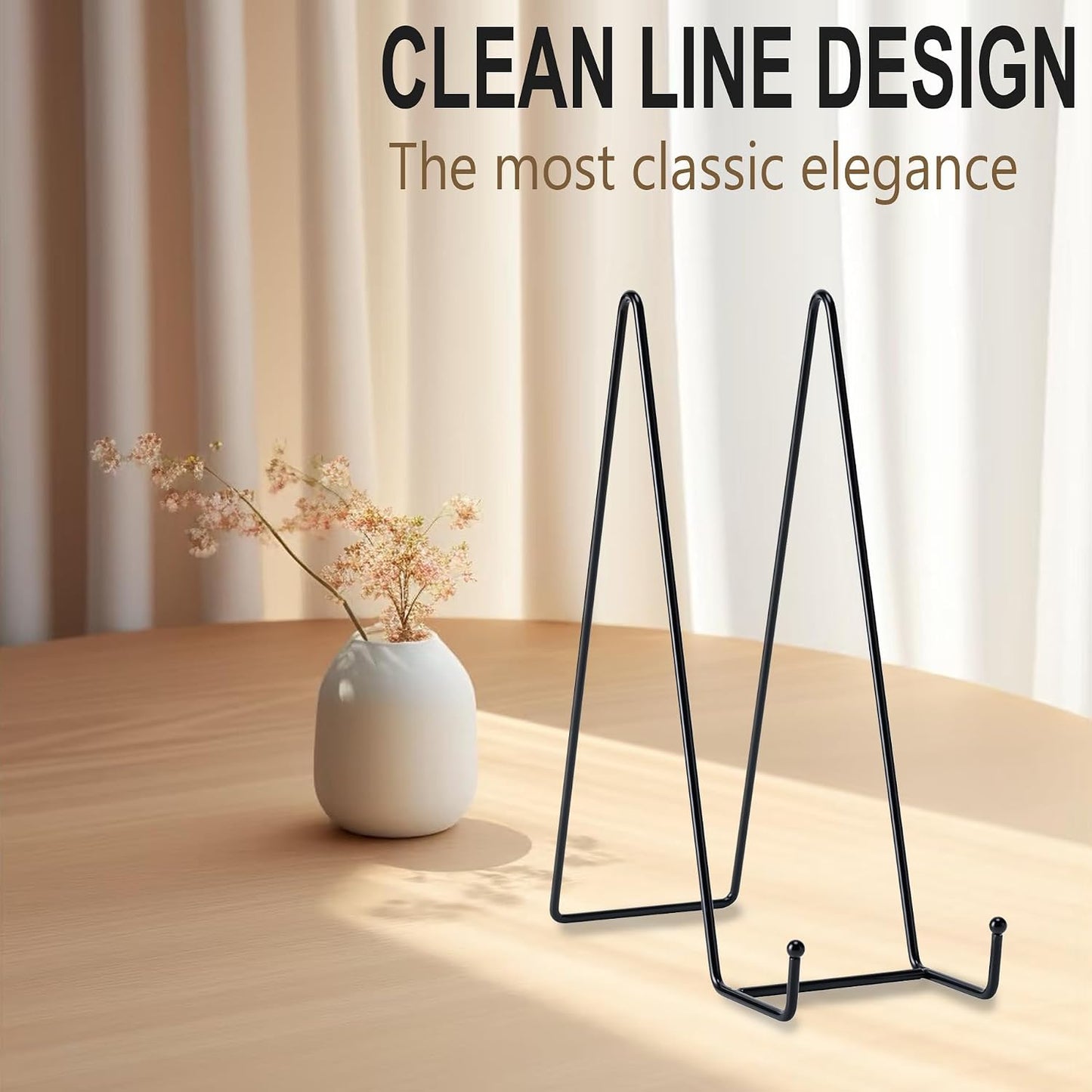 Hoewina 3 Pack 12 Inch Plate Stands for Display, Plate Holder Display Stand | Metal Frame holder stand for Book