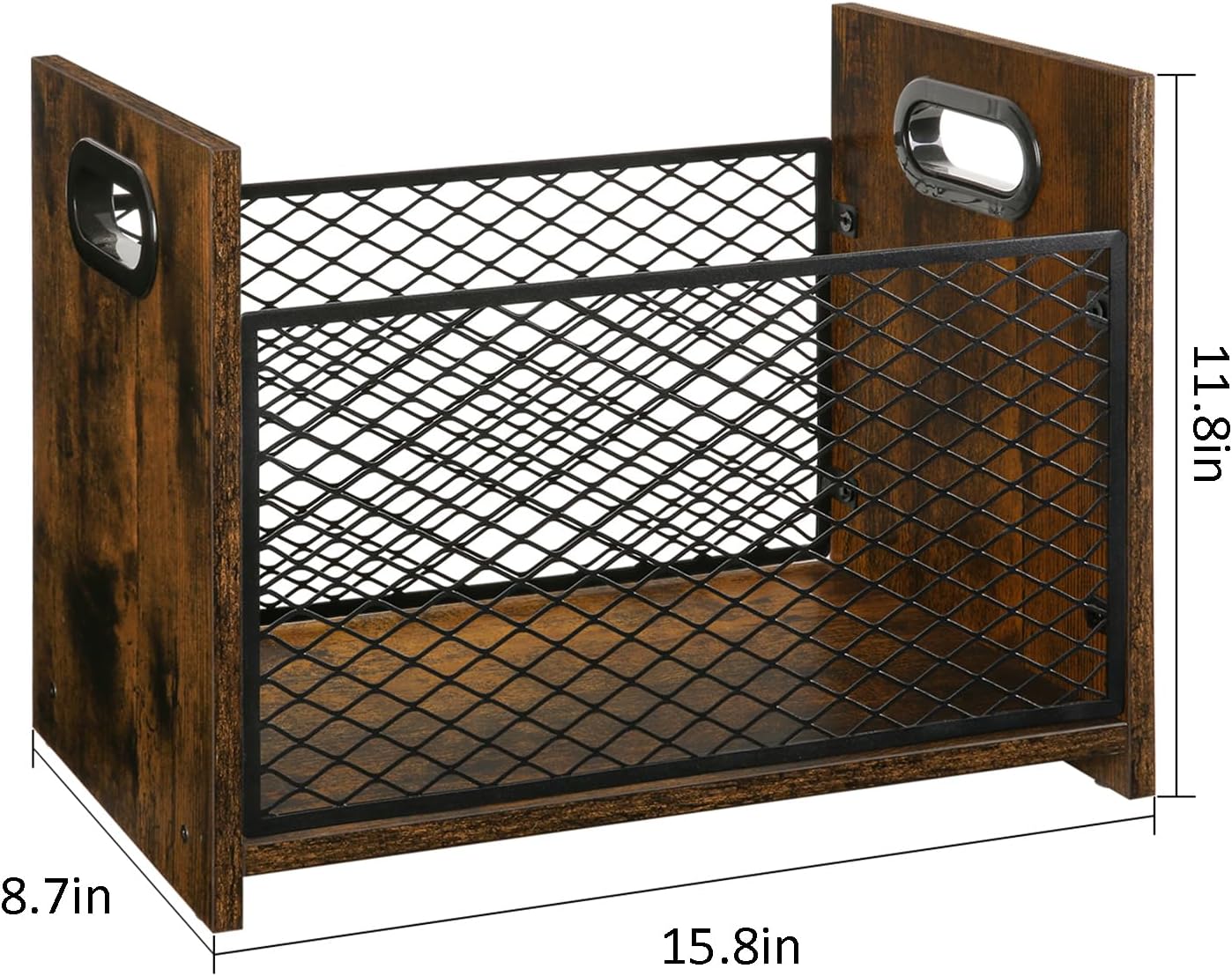 YINMIT Magazine Holder, Magazine Rack for Desktop and Home Office, Farmhouse File Storage Basket for Letters
