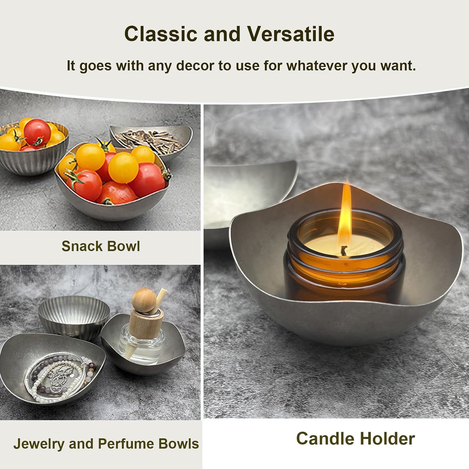 Home Decor Countertop Organizer Candy Dishes / 4 Inch