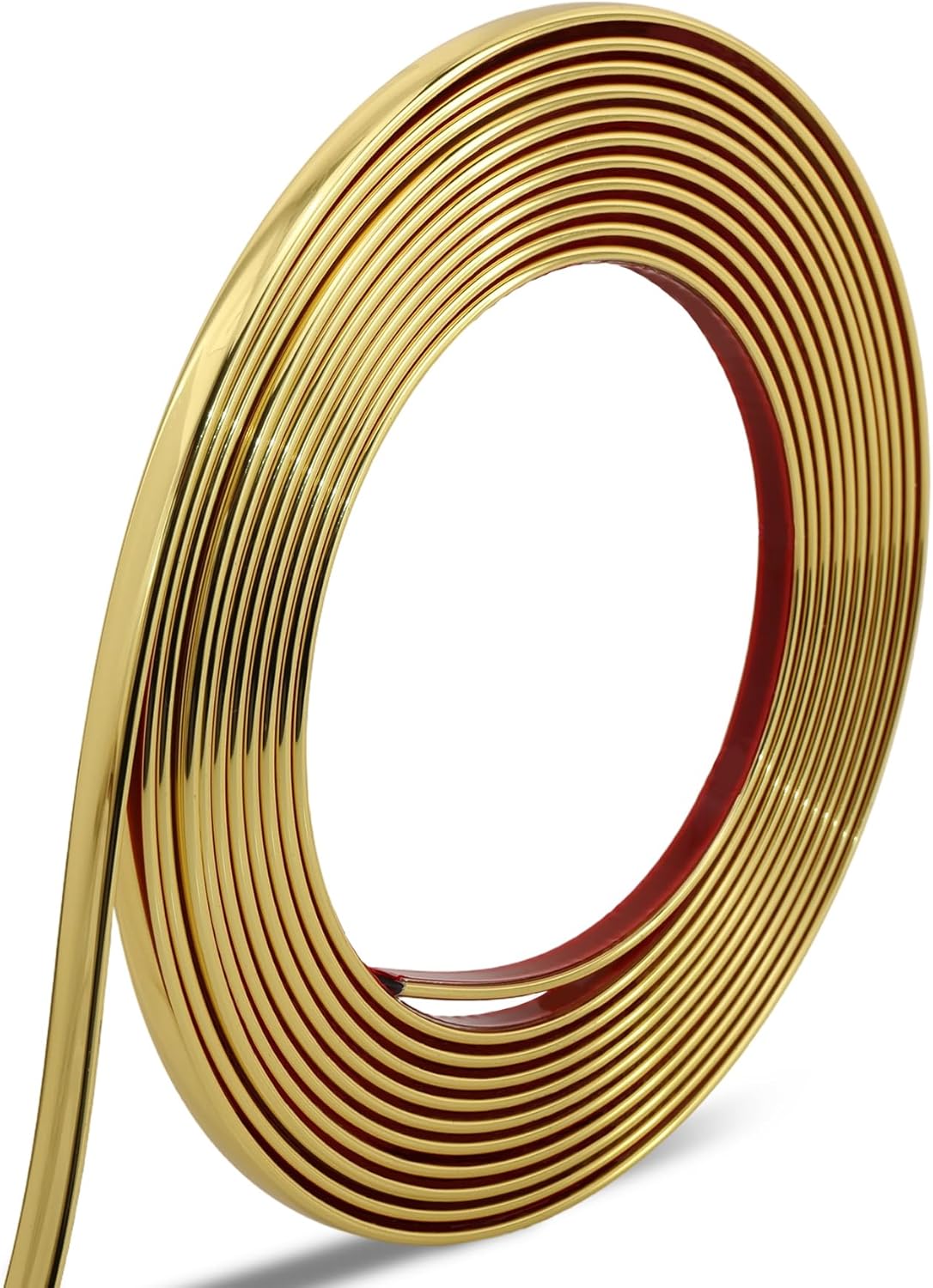 Tile Edge / Peel and Stick Finish Molding Trim / 196.8"L x 0.79"W / Matte Gold / 196.8 x 0.79