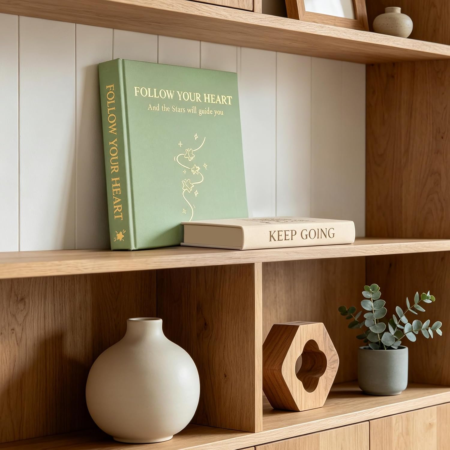 2 Linen Coffee Table Books / Sage-apricot