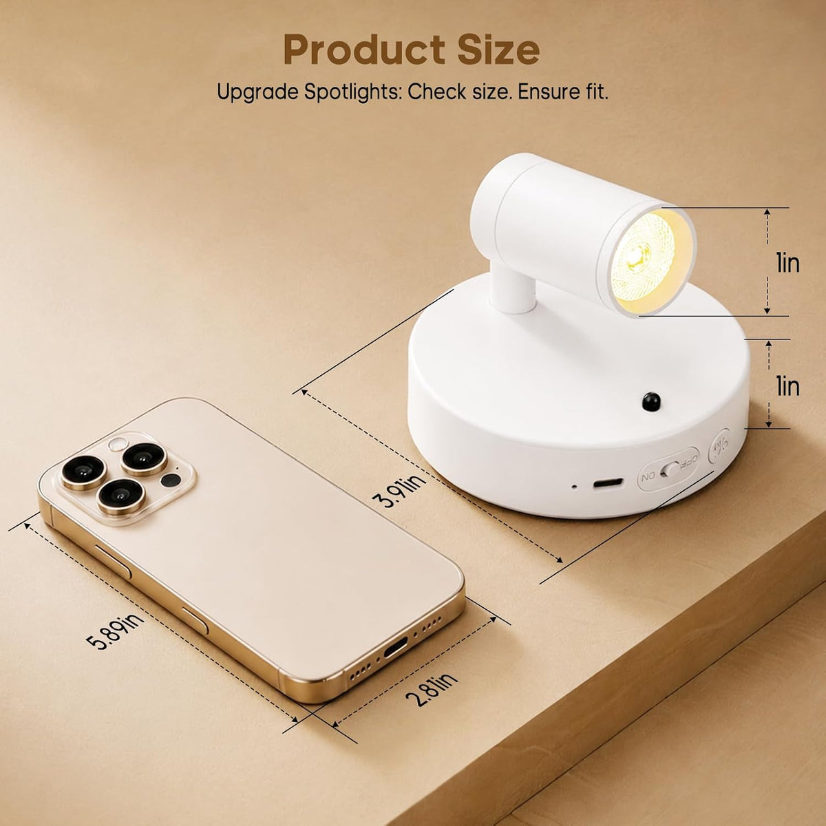 Spotlights Indoor with Remote, 5500Mah Rechargeable Picture Lights on Wall | Wireless Up Lights Indoor with 3 Colors &