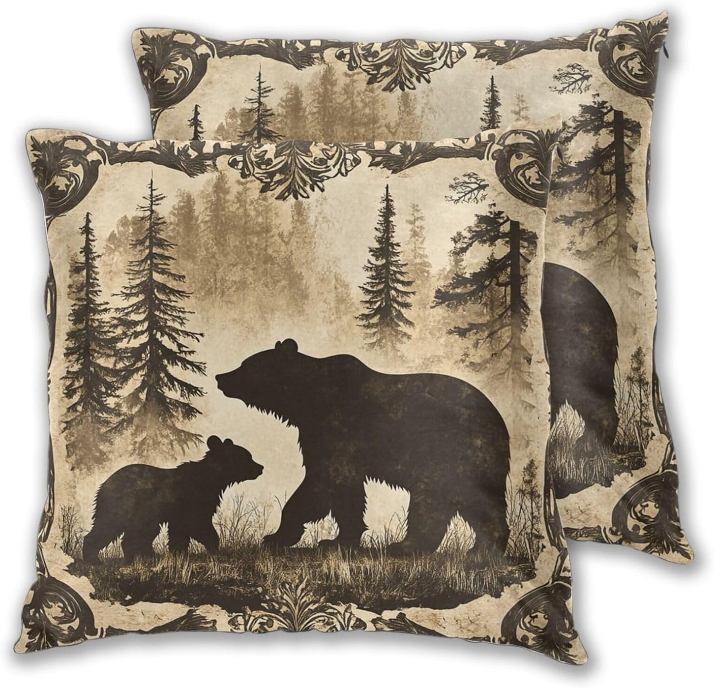 Throw Pillow Covers Pillow Cases Decoration Cushion Cover / Animal / 18 x 18 / Set of 2