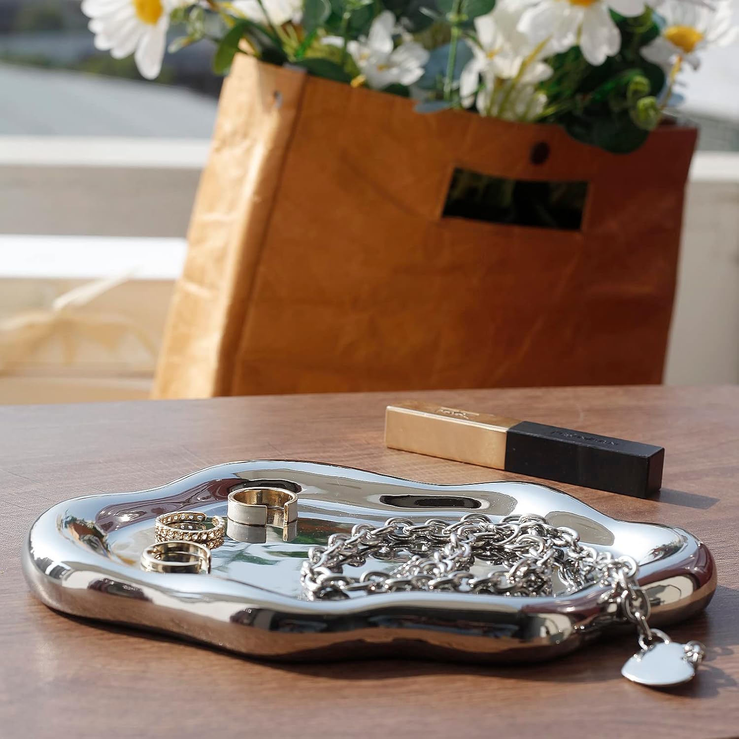 Ring Dish Holder / Silver