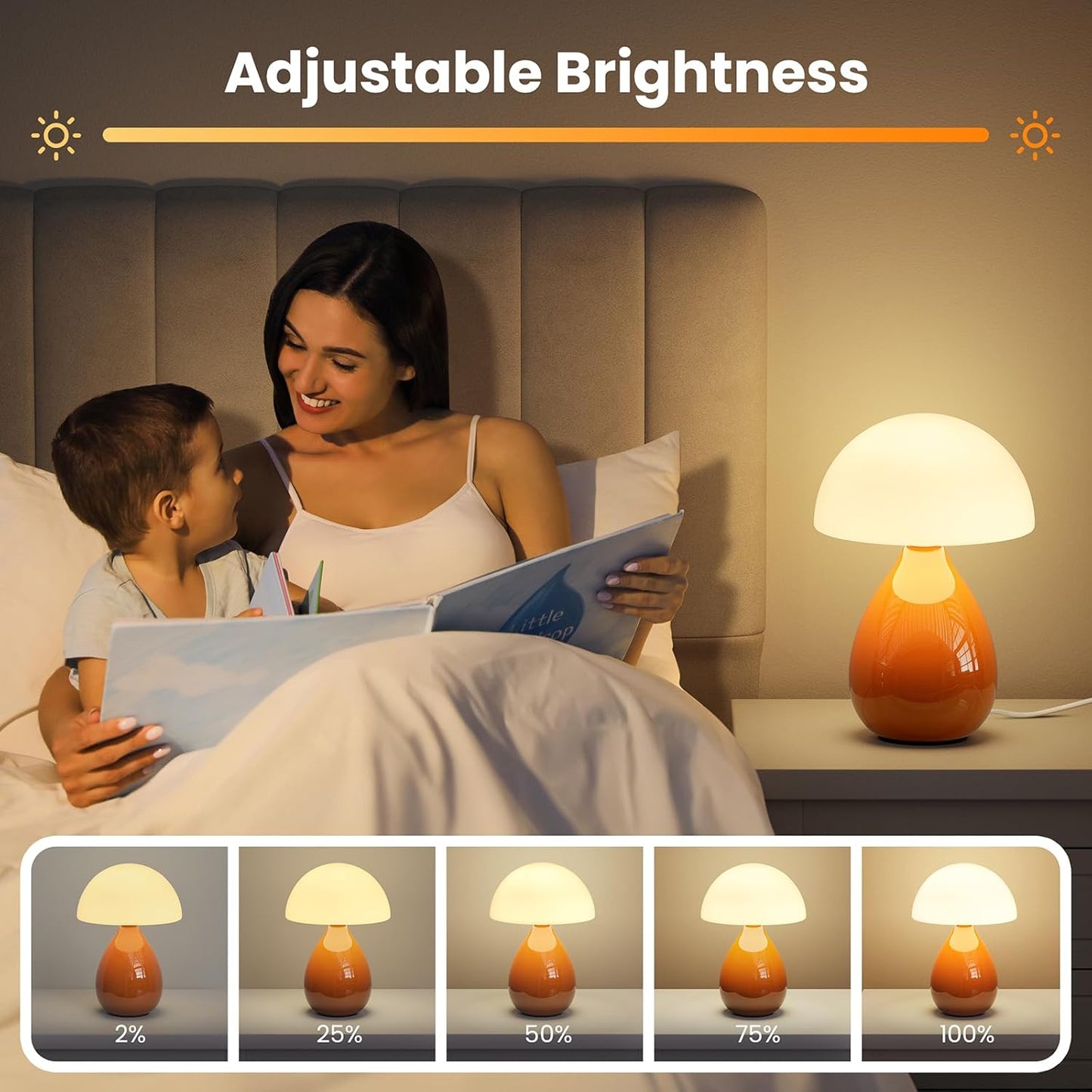 Small Light Dimmable / White Orange