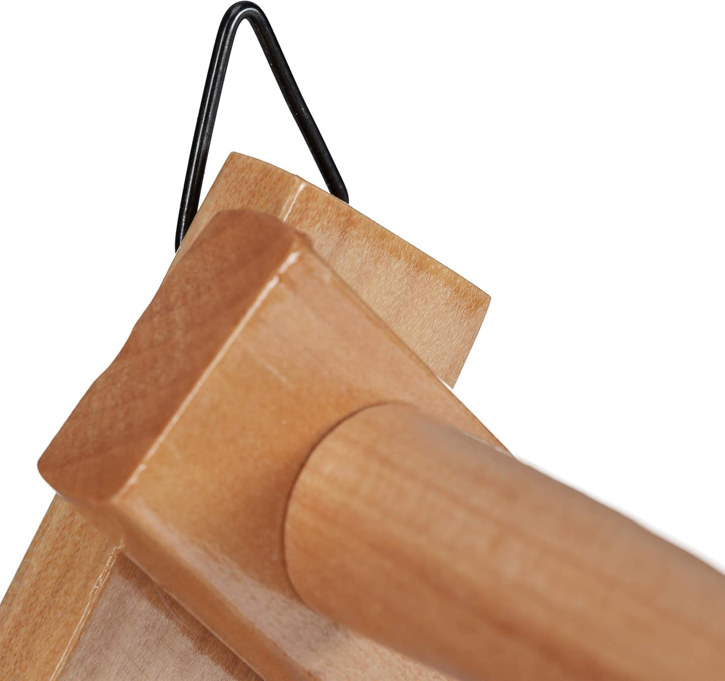 Relaxdays Wall-Mounted Coat Rack, Extendable Wardrobe, 10 Hooks, Stable, Wood, max. HWD: 5.5 x 87.5 x 7.5 cm, Natural
