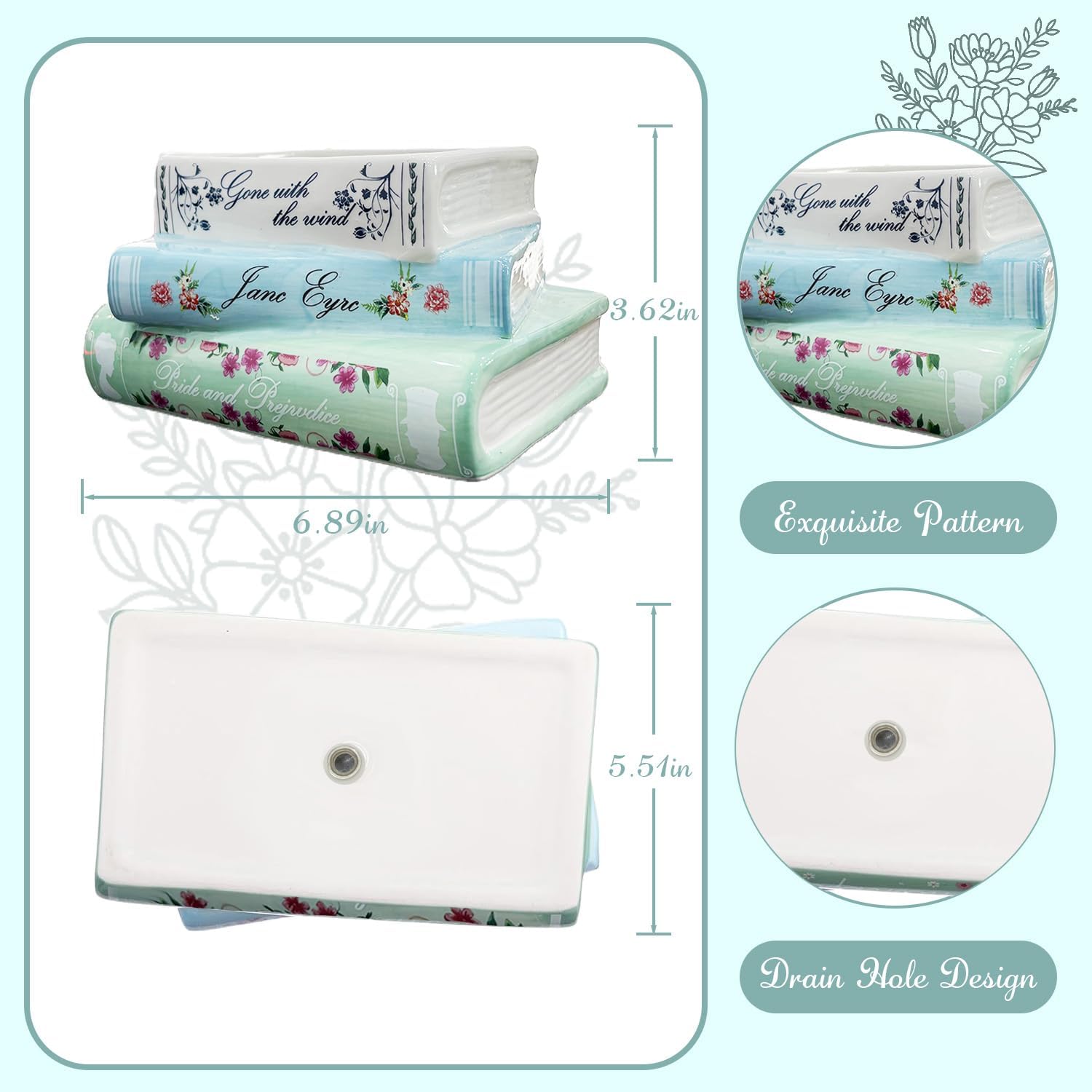 Ceramic Planters / Book Planter