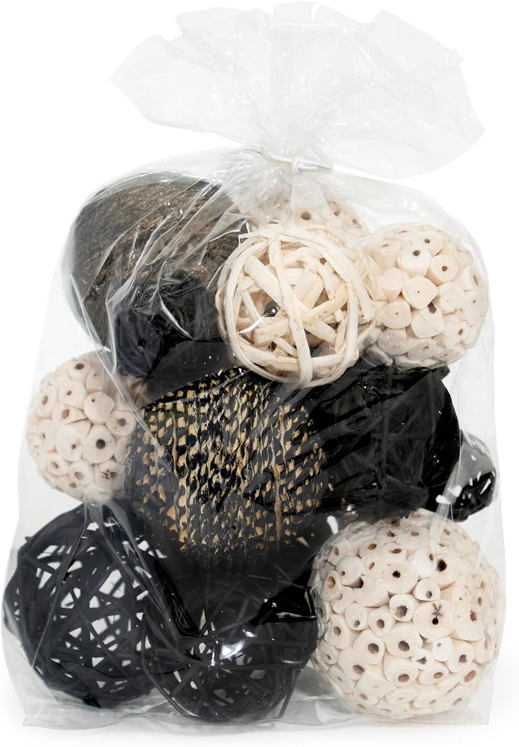 Decorative Balls Bag Bowl Filler Home Decor / Black & White