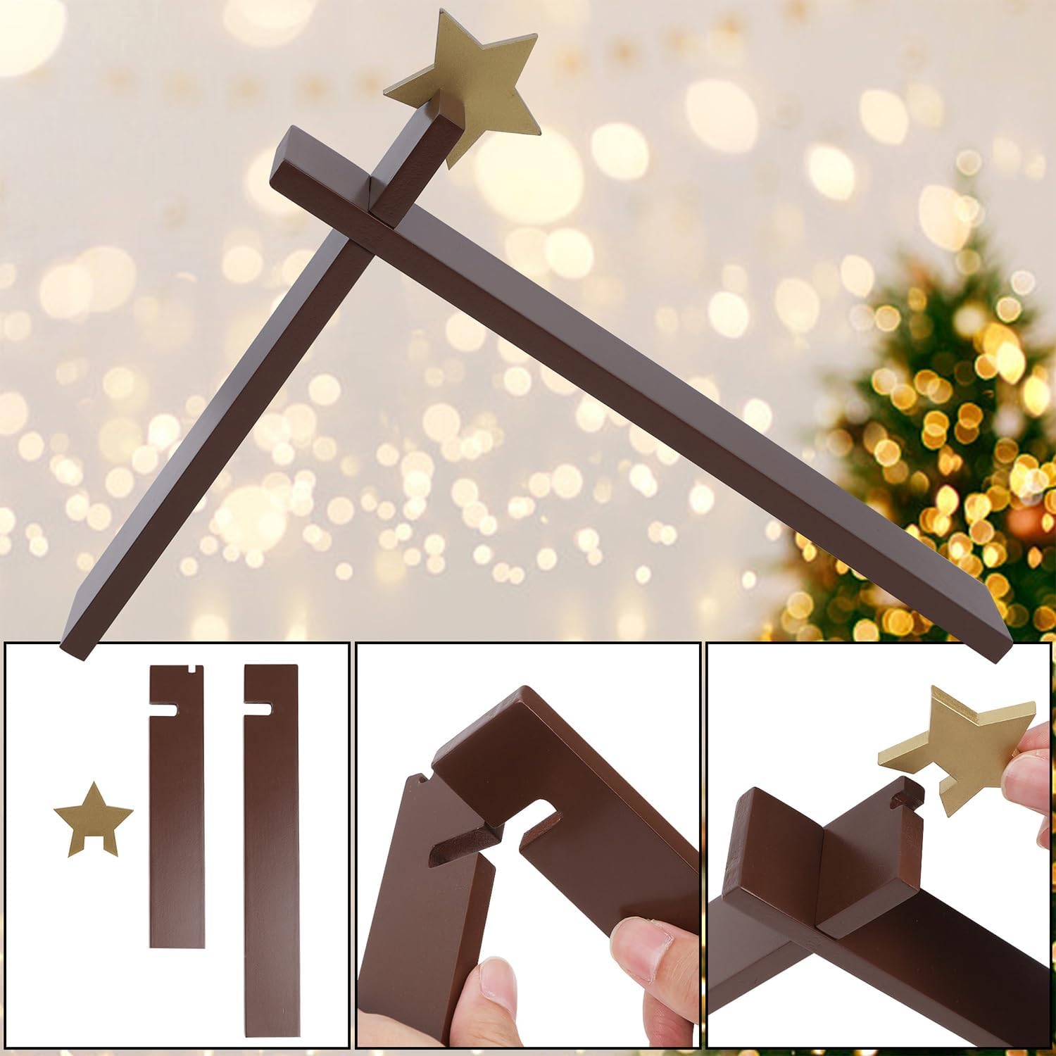 Juegoal Nativity Advent Calendar, Countdown to Christmas Advent Calendar with 24 Pieces Figures & 24 Drawers, Christian