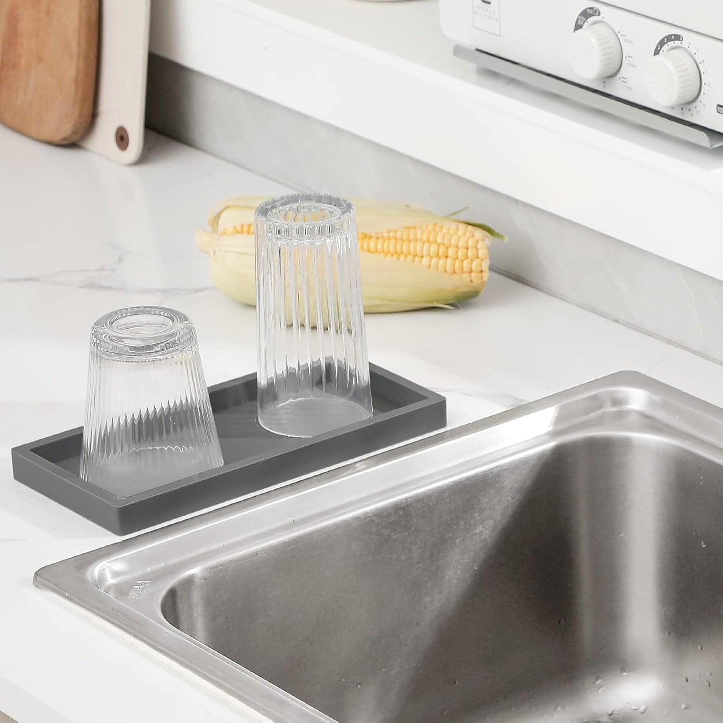 Slicone Vanity Trays / Gray / 9.8 x 4.7