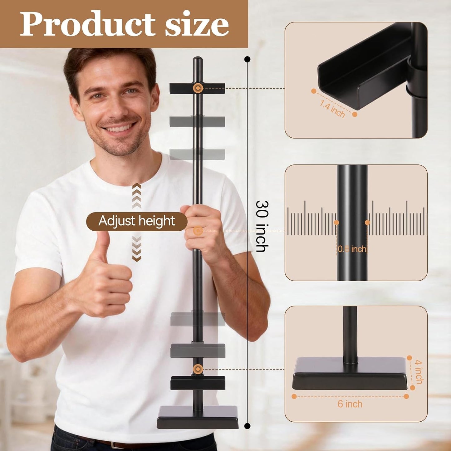 30'' Adjustable Tabletop Easel Stand, Black Easel for Display | Steady and Elegant Picture Easels for Display, Picture