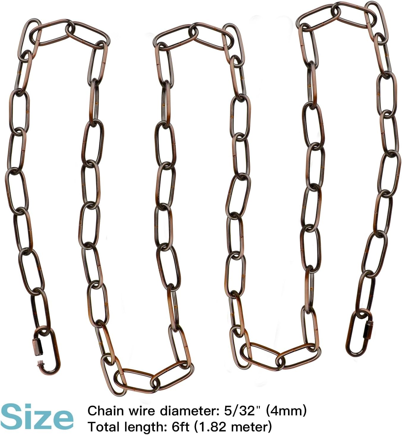 Light Fixture Chain / Red Bronze