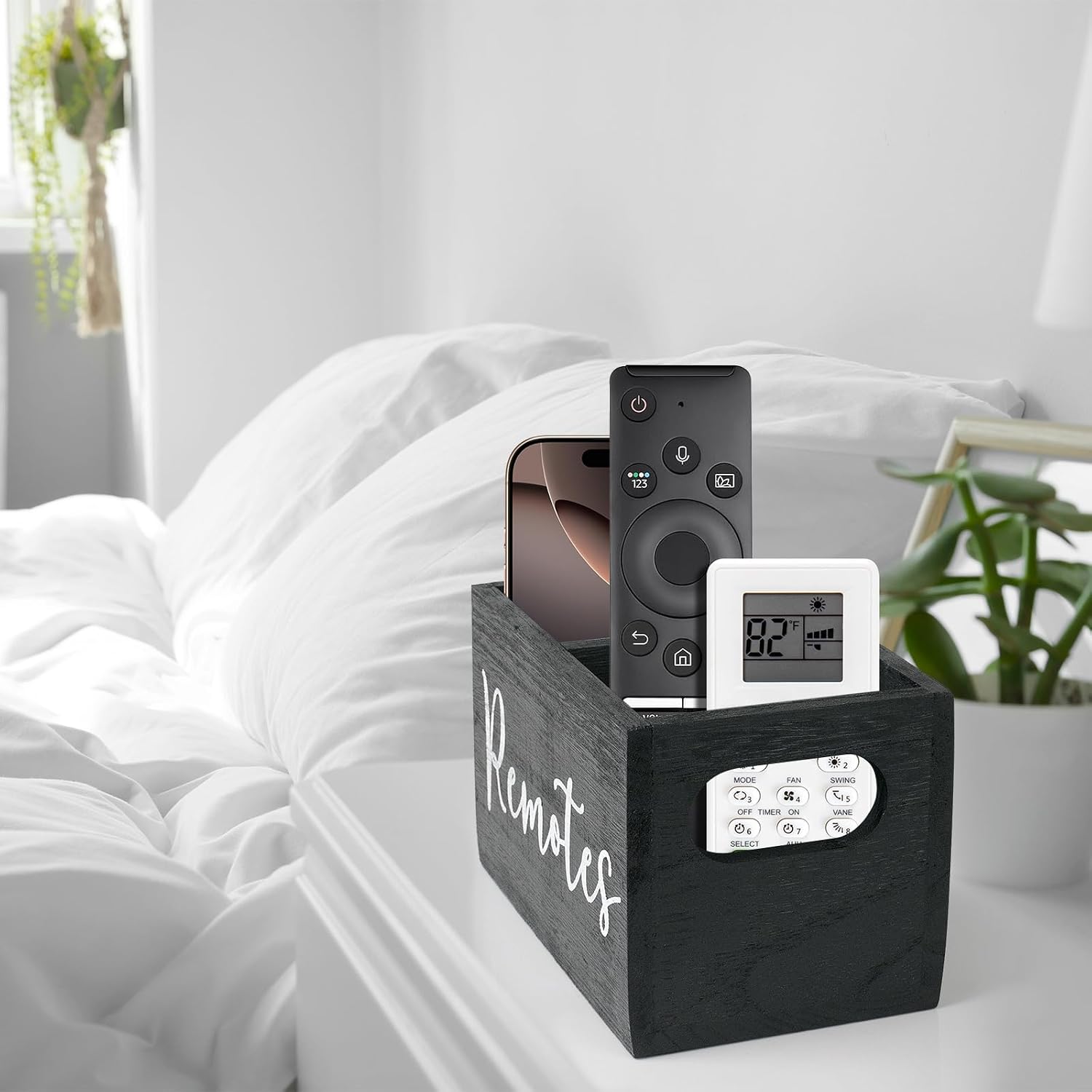 Remote Control Holder / Black-2slot