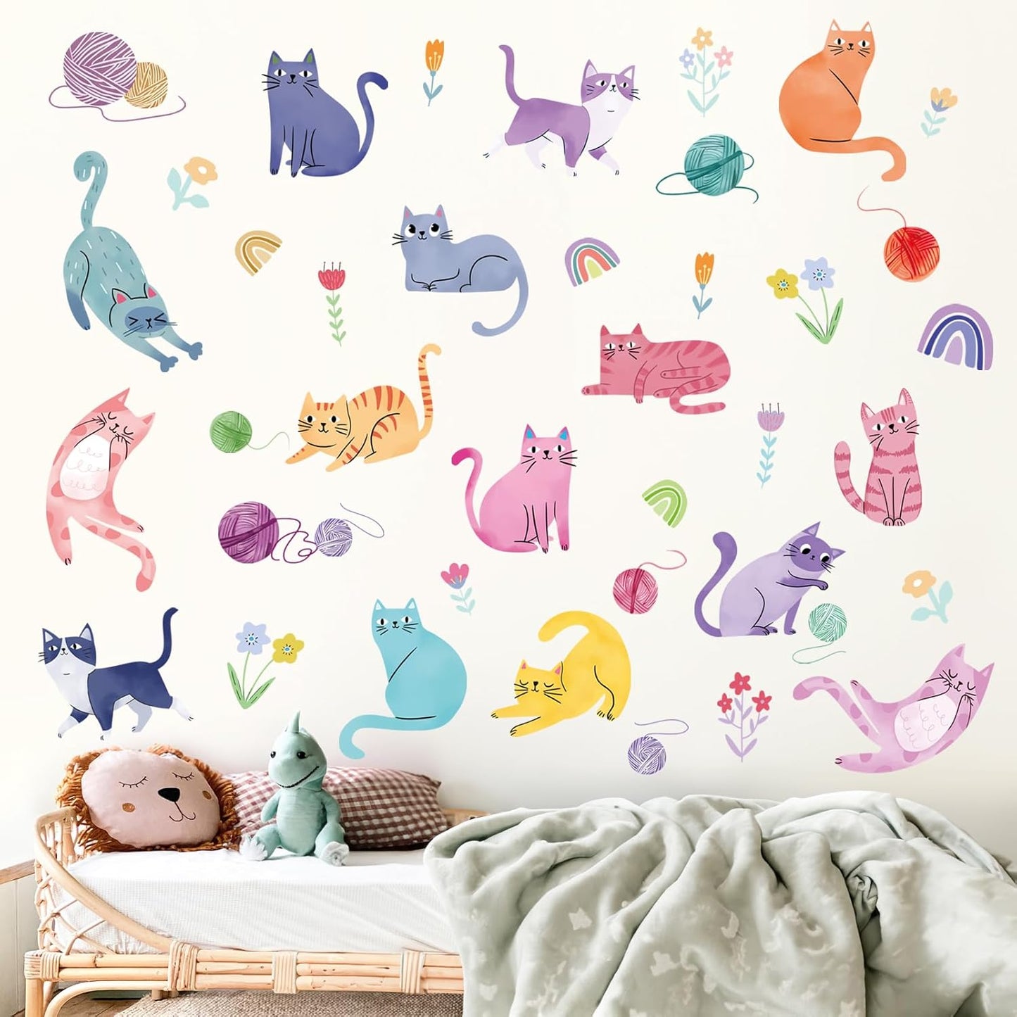 Colorful Cat Wall Stickers / Colorful Cats