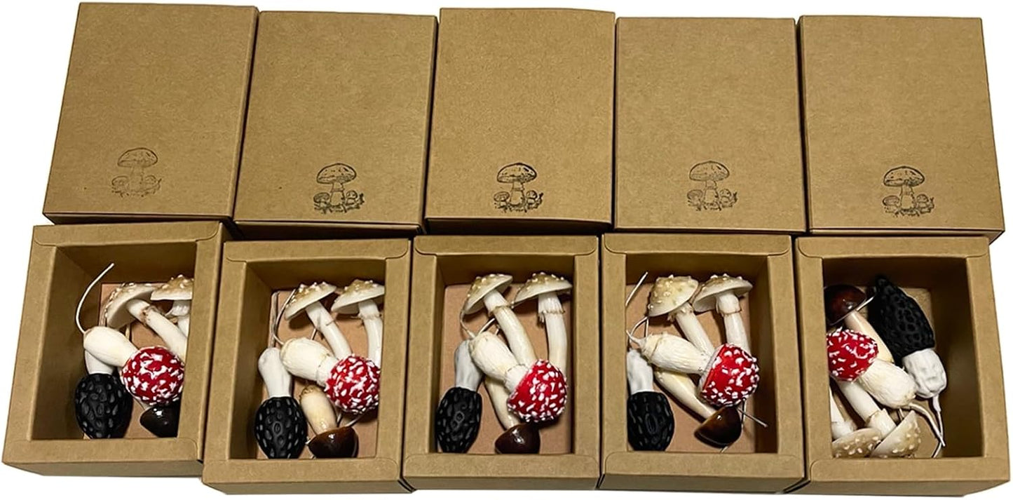 DIY Mini Mushrooms for Terrariums Potted Plant Holiday / Set of 5