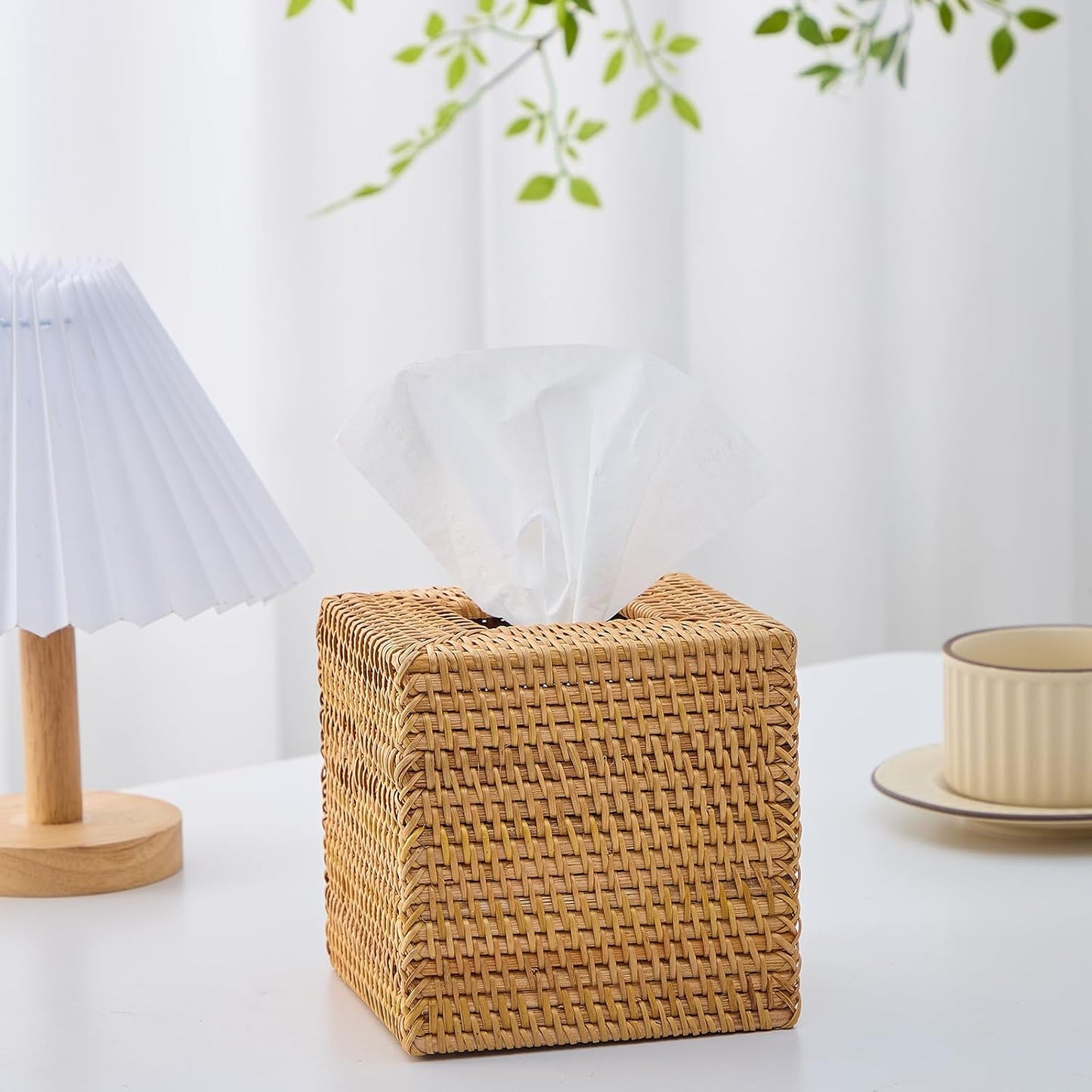 Woven Facial Napkin Holder / Natural