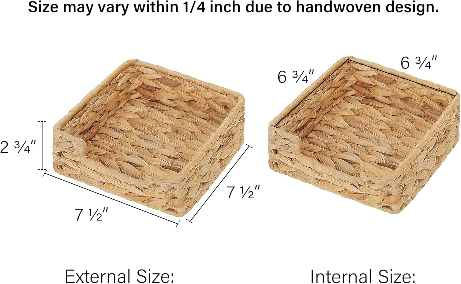 Wicker Napkins Baskets for Dinning Room / Natural