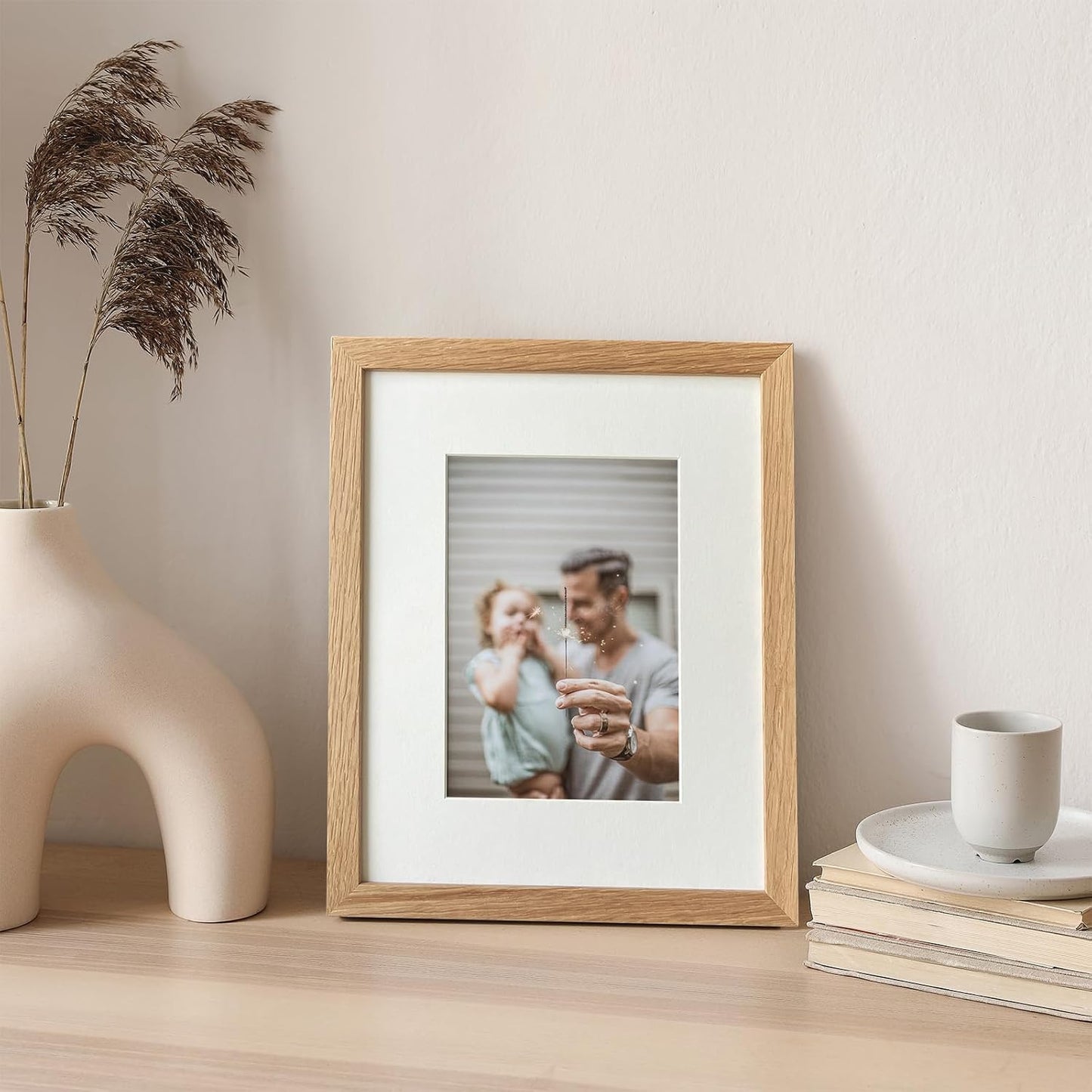 Solid Oak Wood Photo Frame / 8 x 10 / In - 1P / Natural Oak
