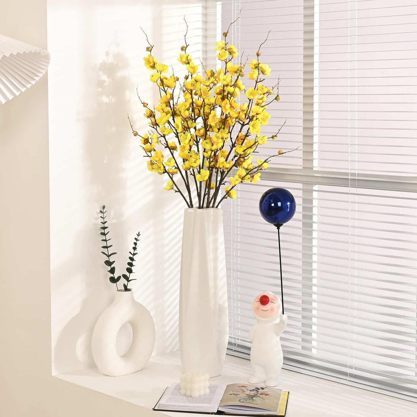 Cherry Blossom Branches for Vases / Yellow / Set of 4