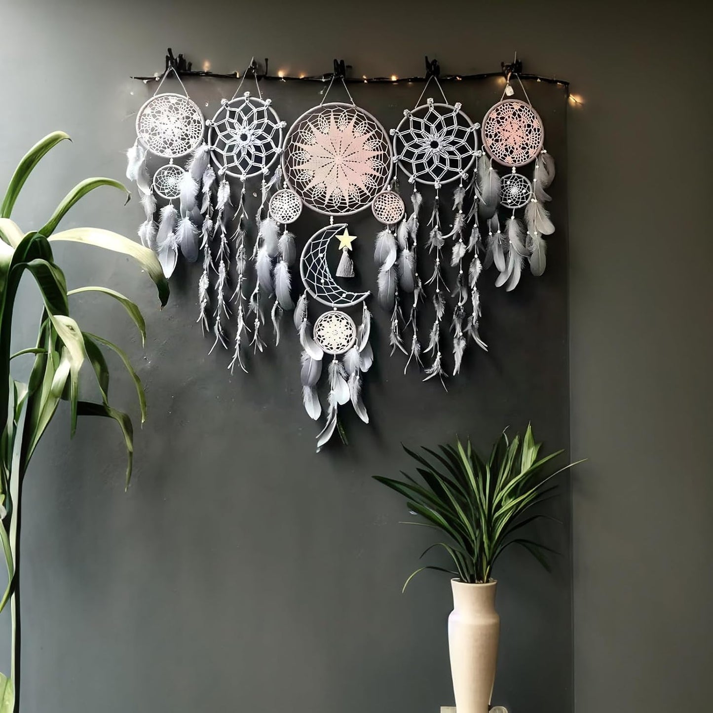 Large Boho Dream Catcher / Floral