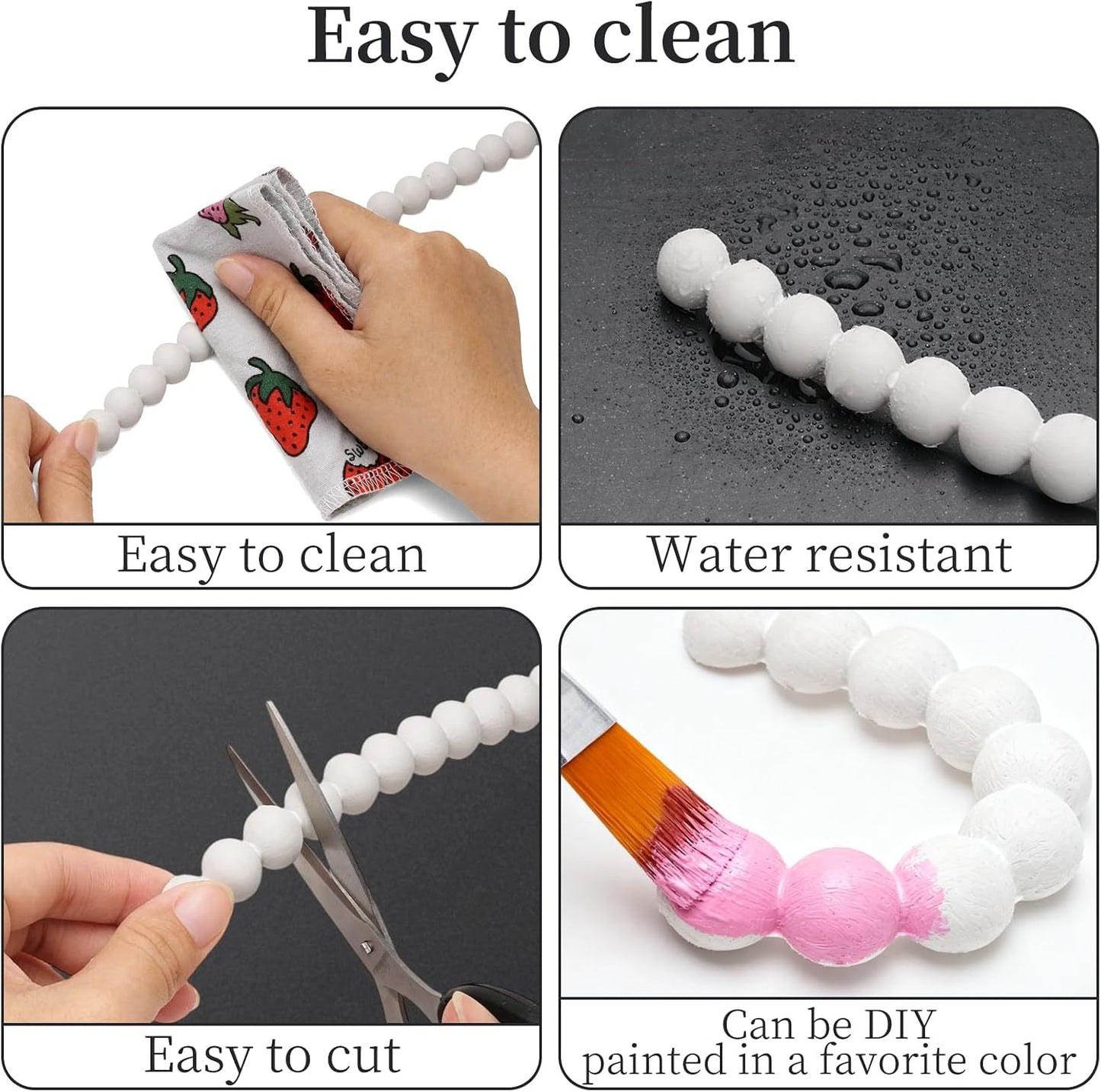 0.6'' x Flexible Molding Trim Peel and Stick / 19.6 Inch