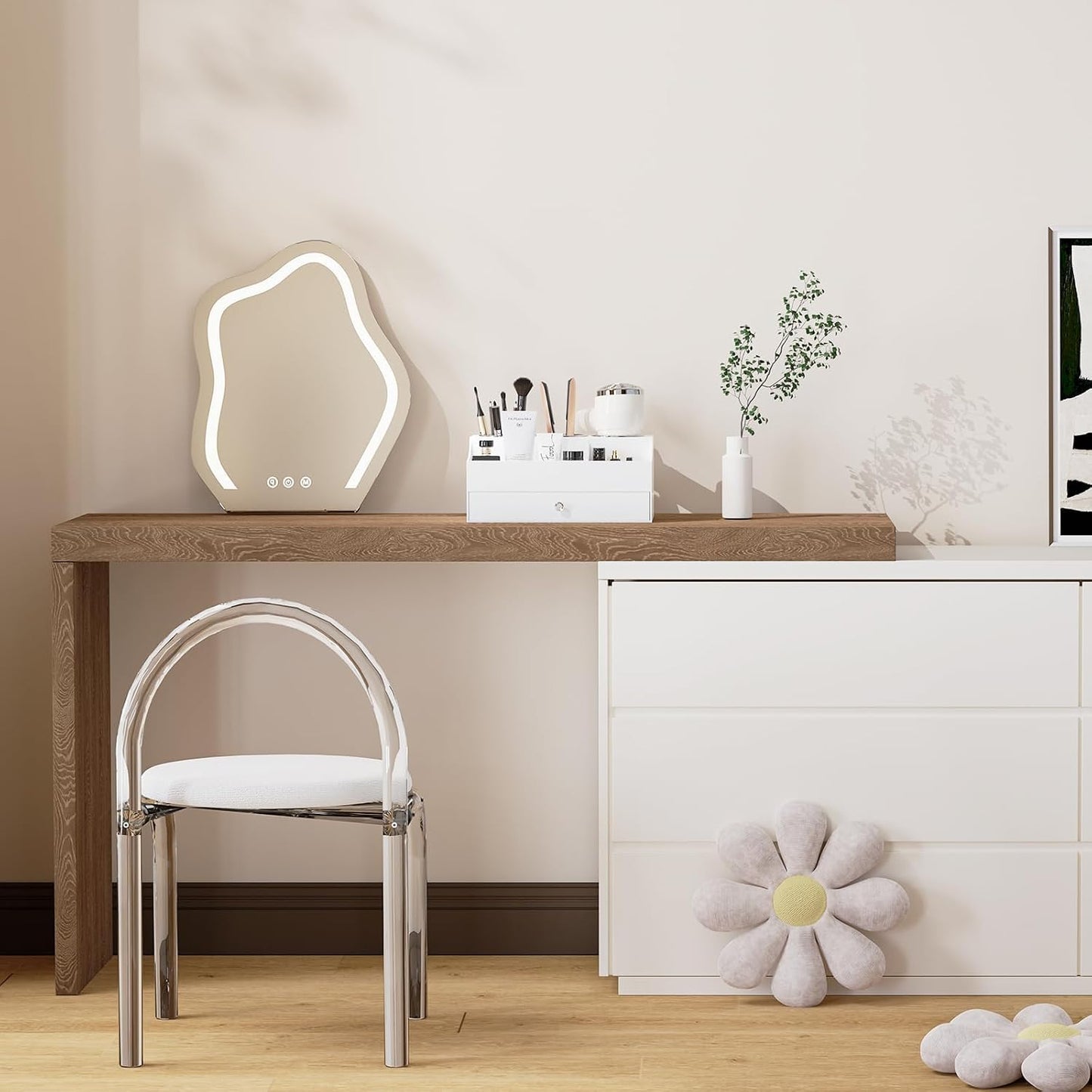 Hair Tool Organizer, Acrylic Hair Blow Dryer Holder Stand for Straightener and Curling Storage, Bathroom Vanity