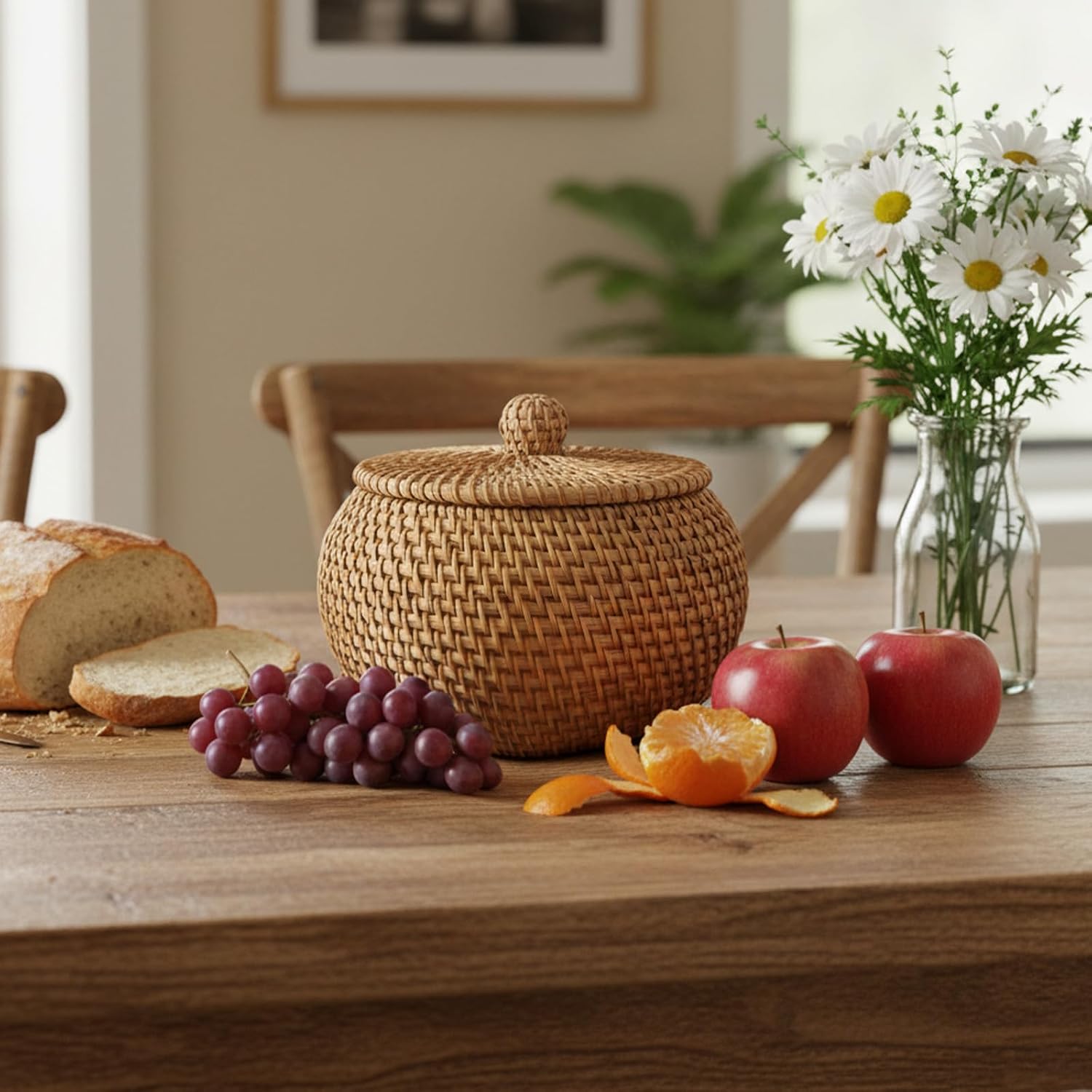 1 Pc Small Rattan Basket Box / 4.8 x 3.3