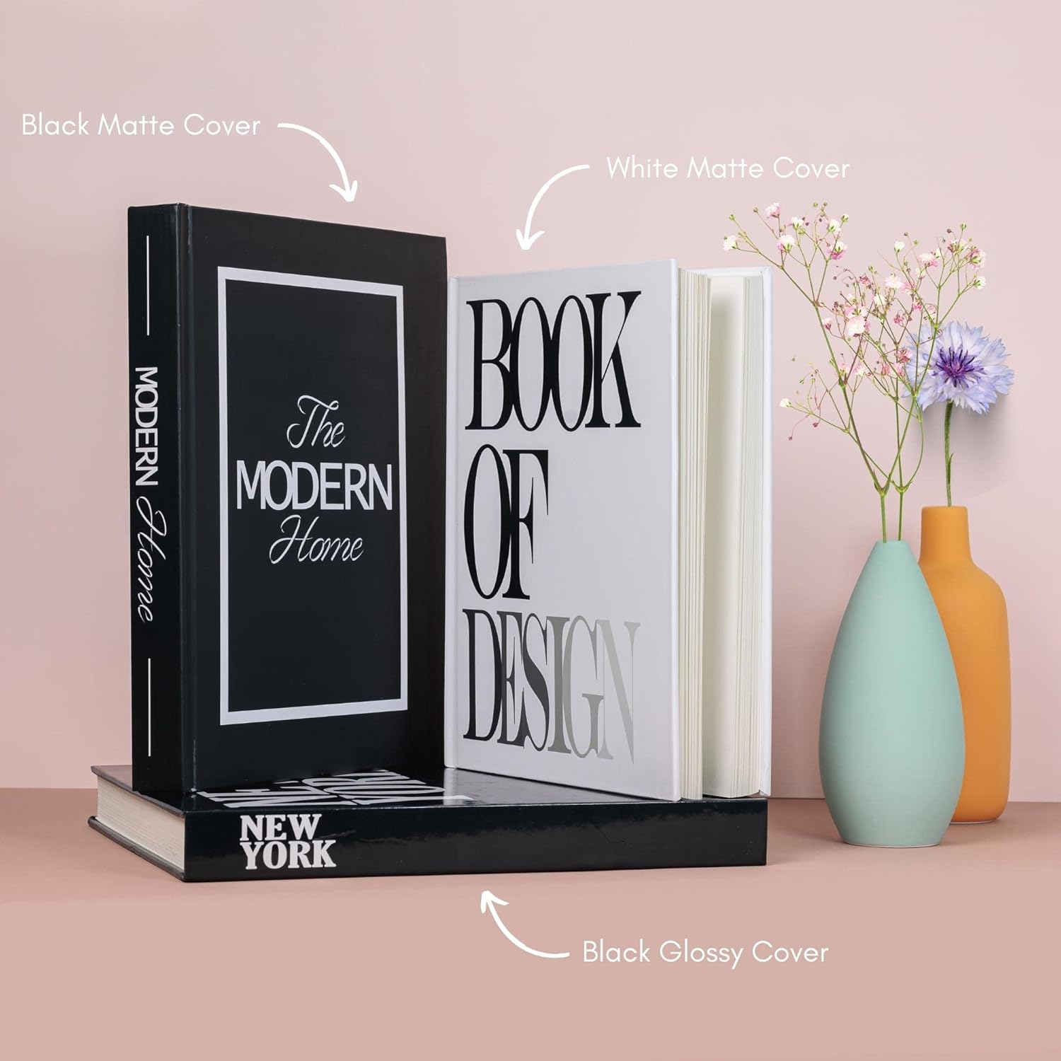 Stylish Fake/Faux Display Books / Set of 3