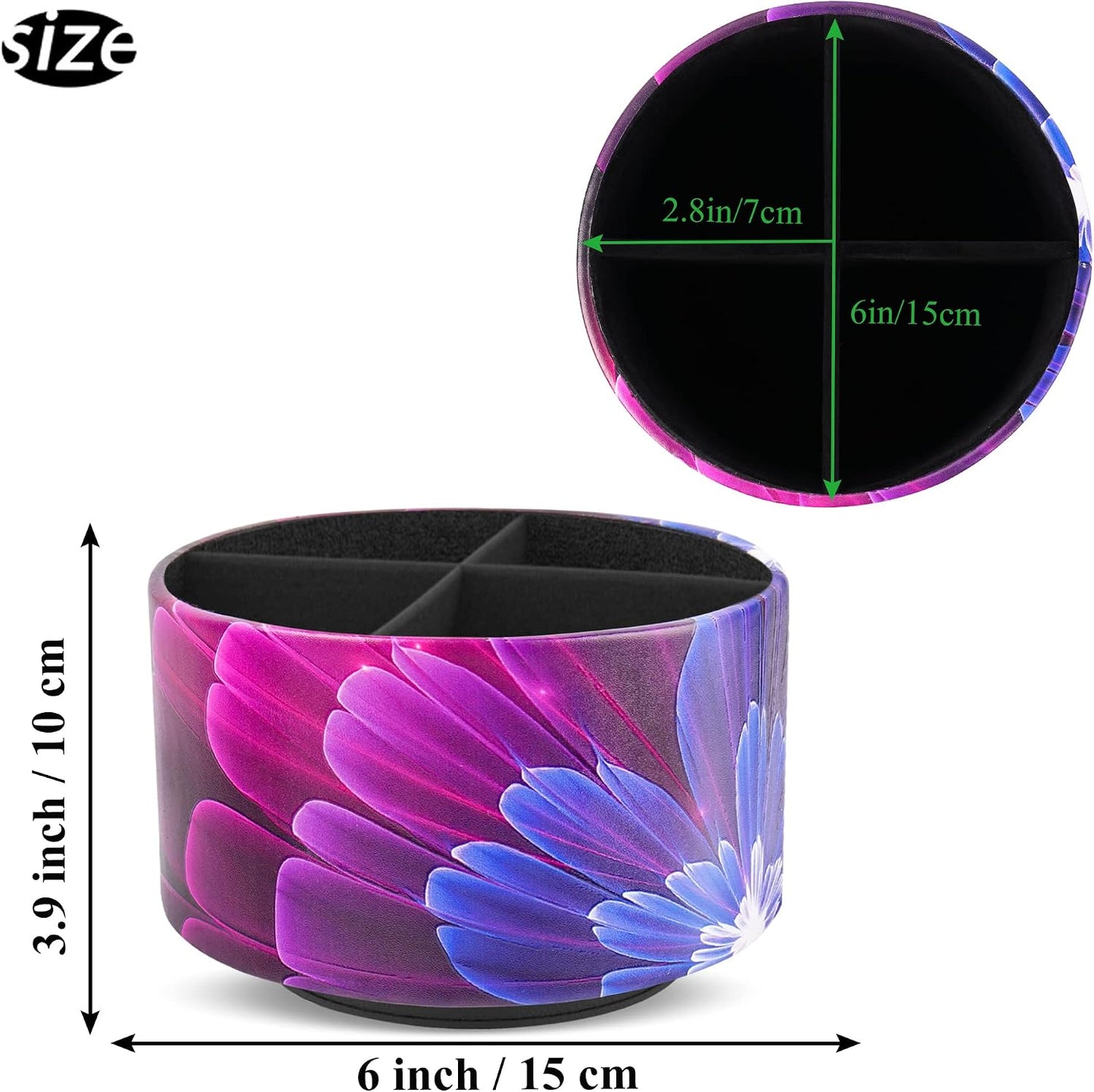 Remote Control Holder / 1-blue Fractal Flower / 360 Degree Rotation