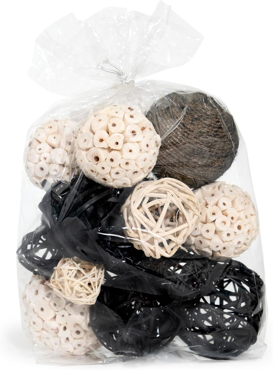 Decorative Balls Bag Bowl Filler Home Decor / Black & White