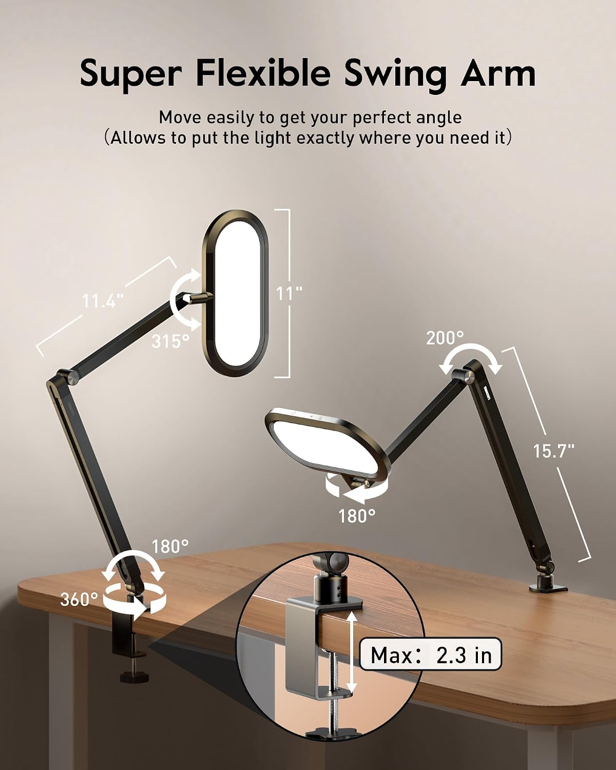 LED Desk Lamps for Home Office, Dual-Sided Soft Light with Stepless Remote | Eye-care, Flicker & Glare-Free, Memory