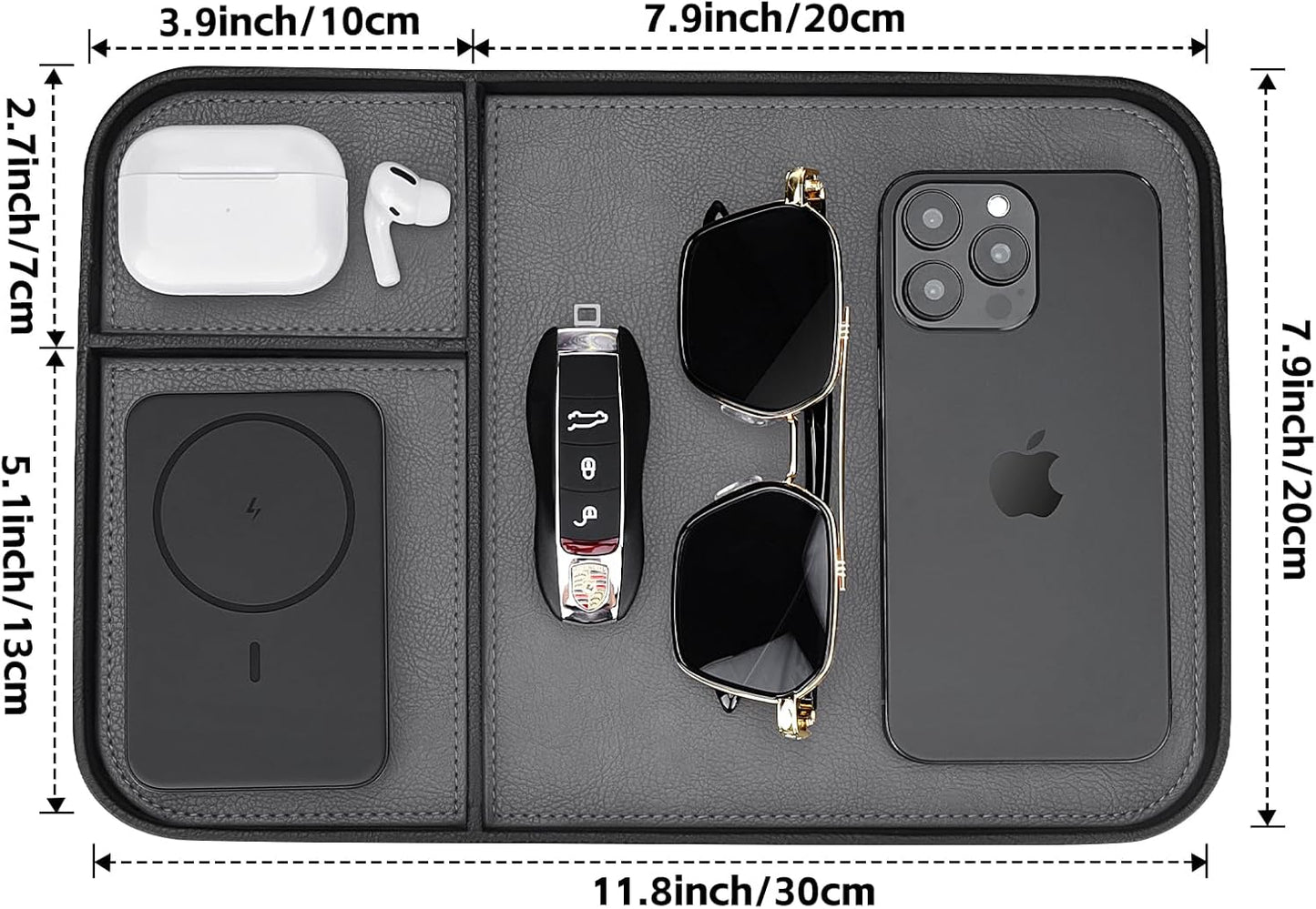 Leather Tray / Catchall Tray / Black Frame