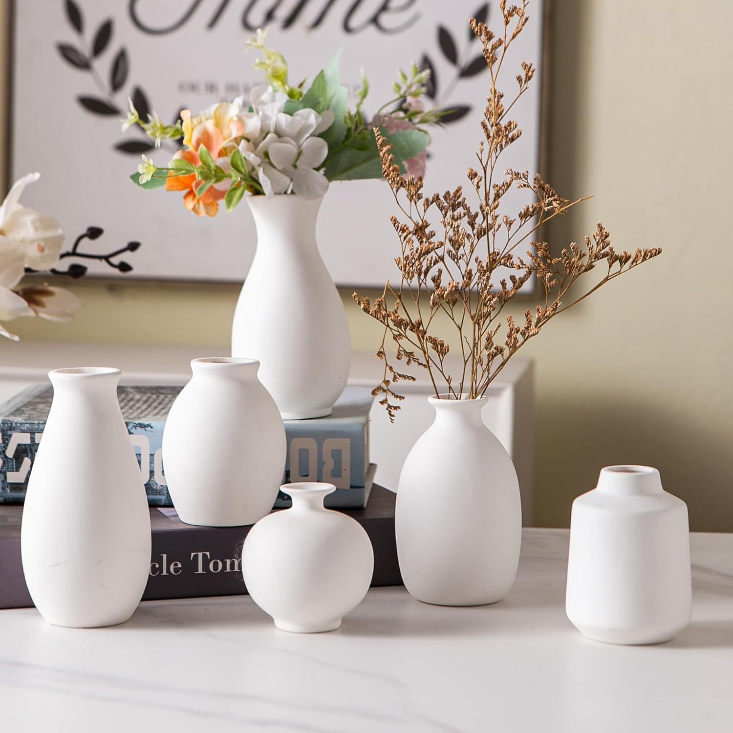 Ceramic Bud Vase / White / Set of 12