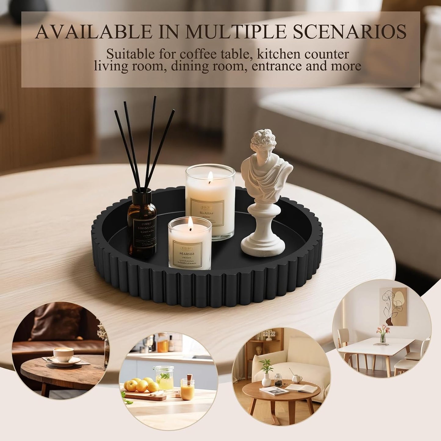 Modern Decorative Trays / Black
