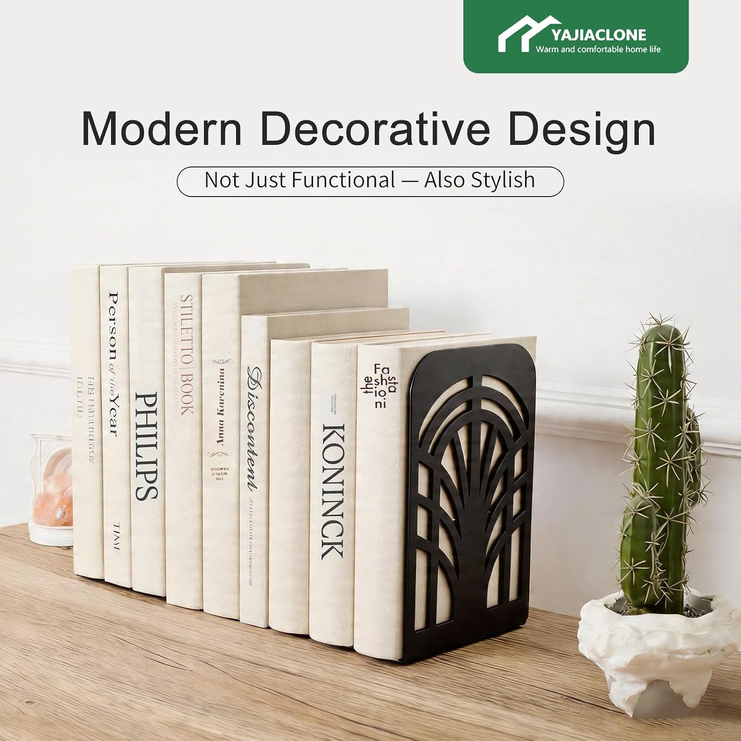 Modern Arch Book End Set / Black